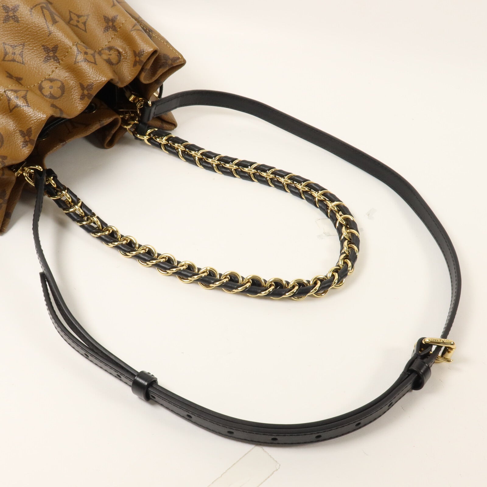 LOUIS VUITTON Monogram Reverse Noe Trunk PM鏈帶手挽肩背兩用袋