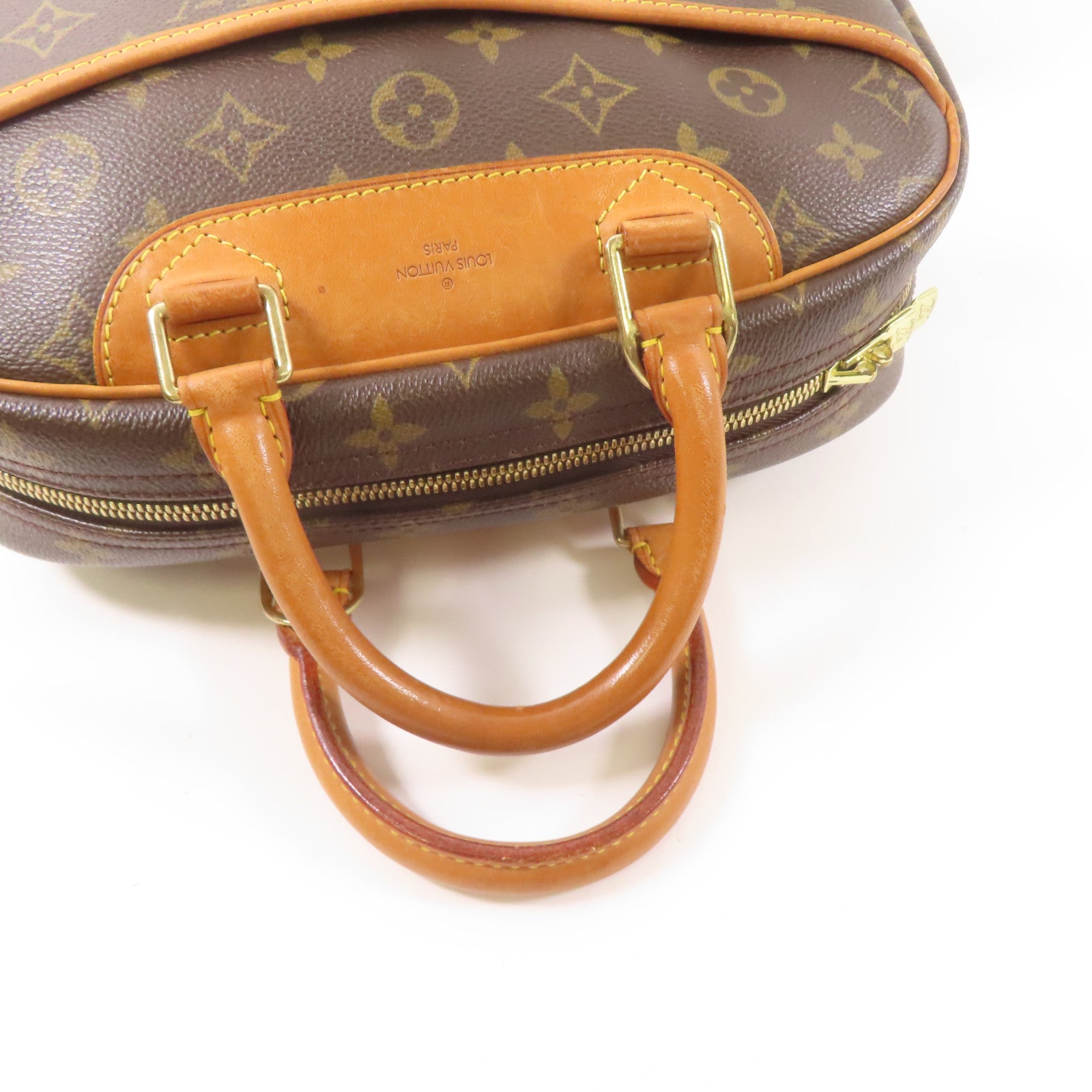 LOUIS VUITTON 【激減優惠】Monogram Trouville金扣手挽袋棕色