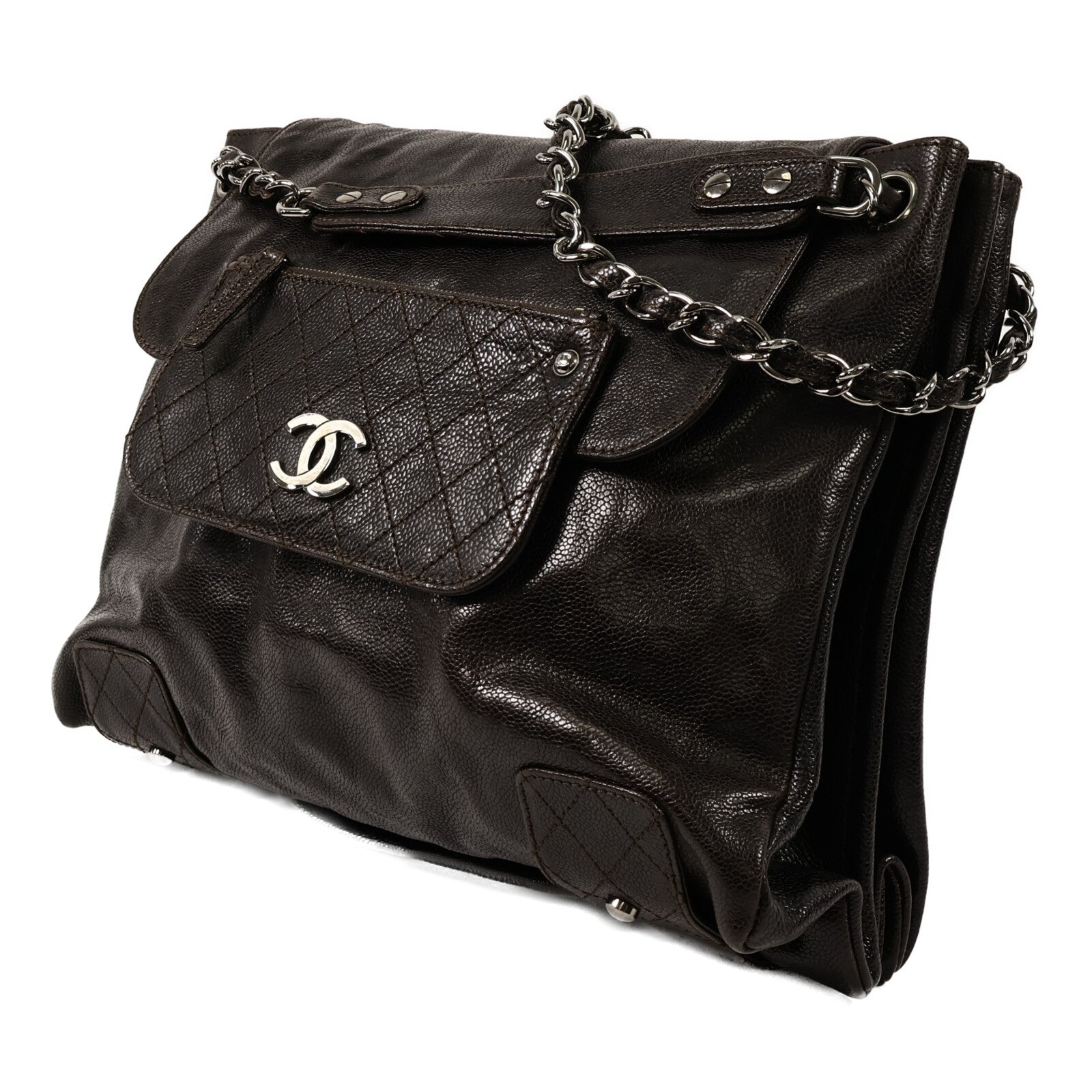 CHANEL 牛皮皮革Pocket In The City肩背袋