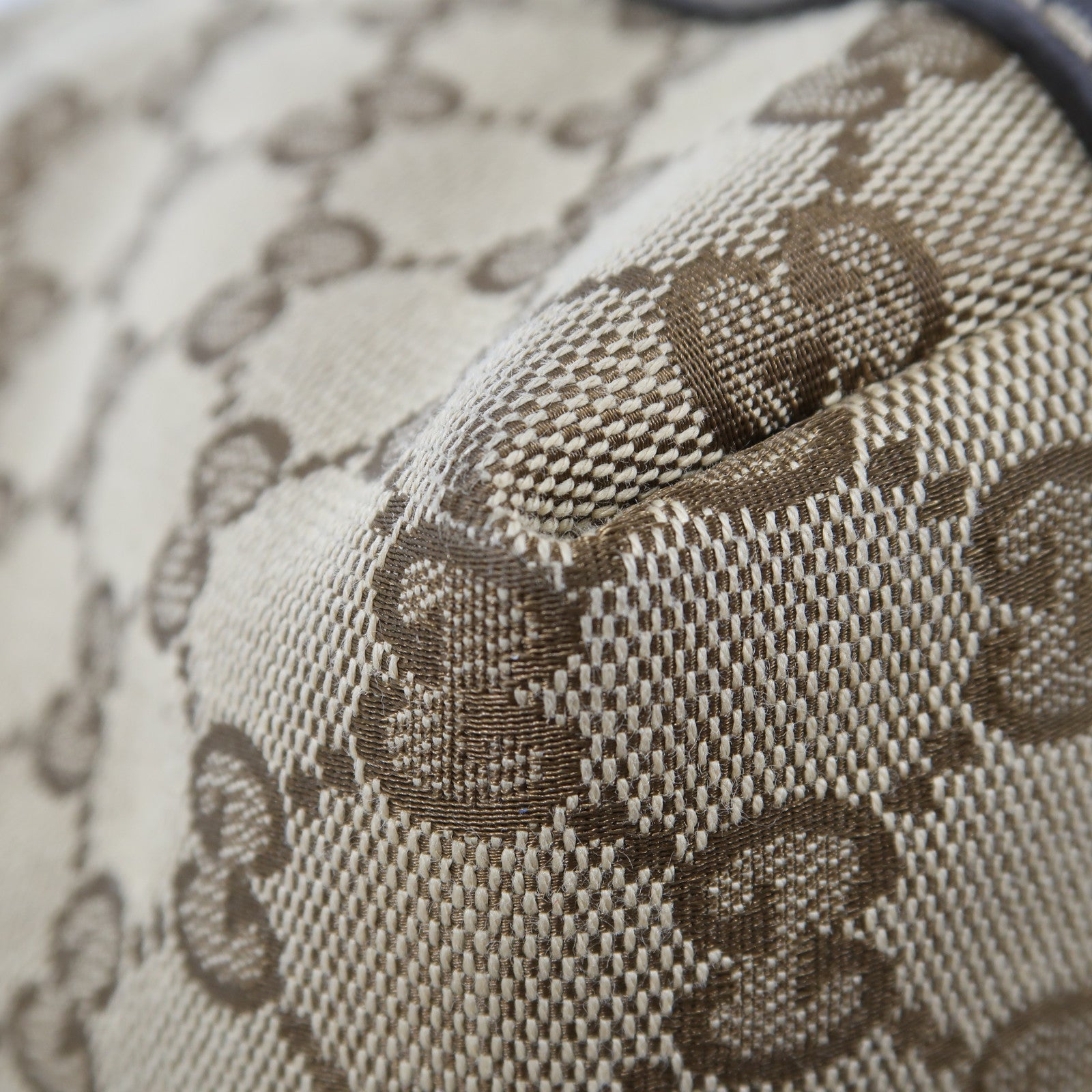 GUCCI 帆布Tote Bag金扣肩背袋啡色