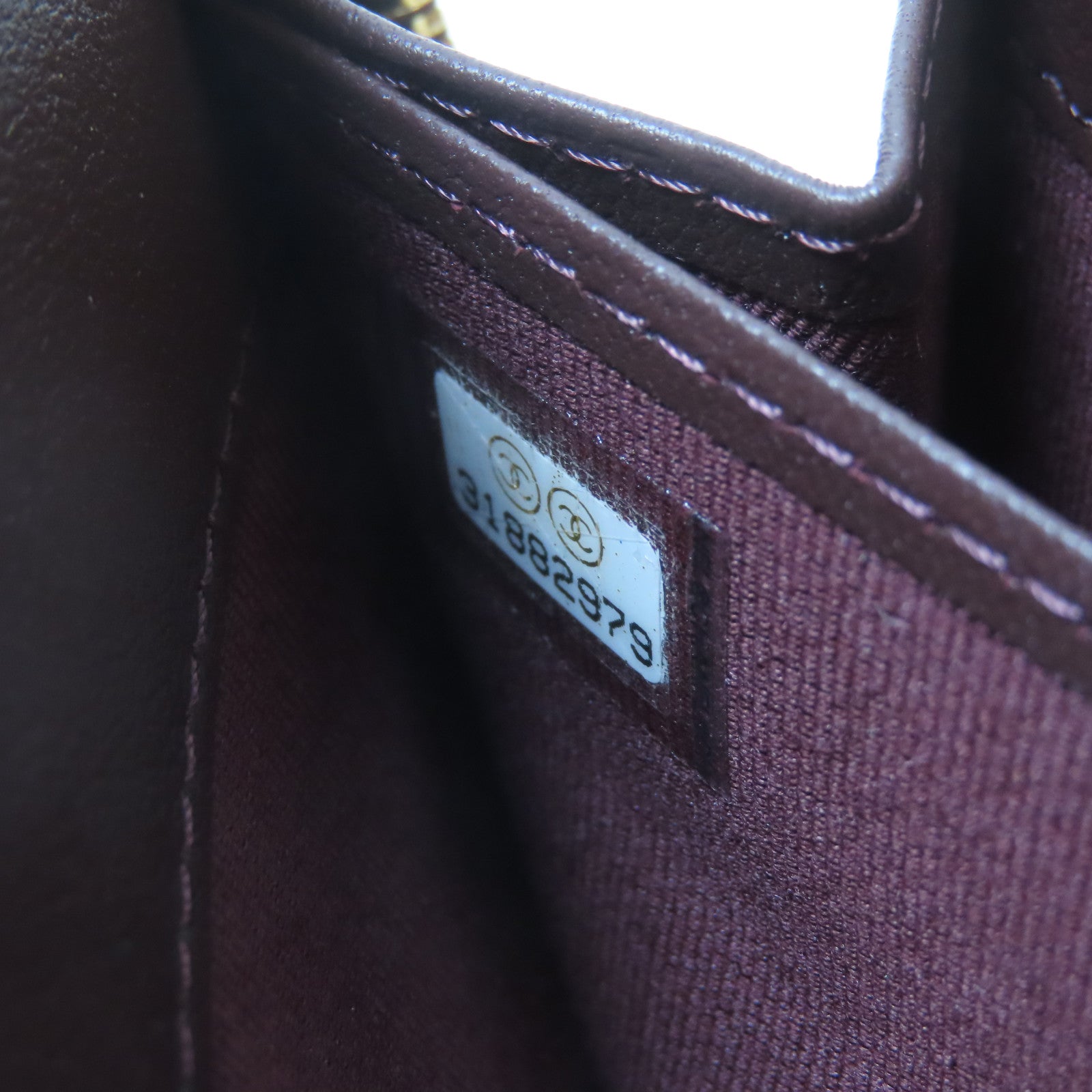CHANEL 菱格羊皮皮革Zipper Long Wallet金扣長錢包黑色