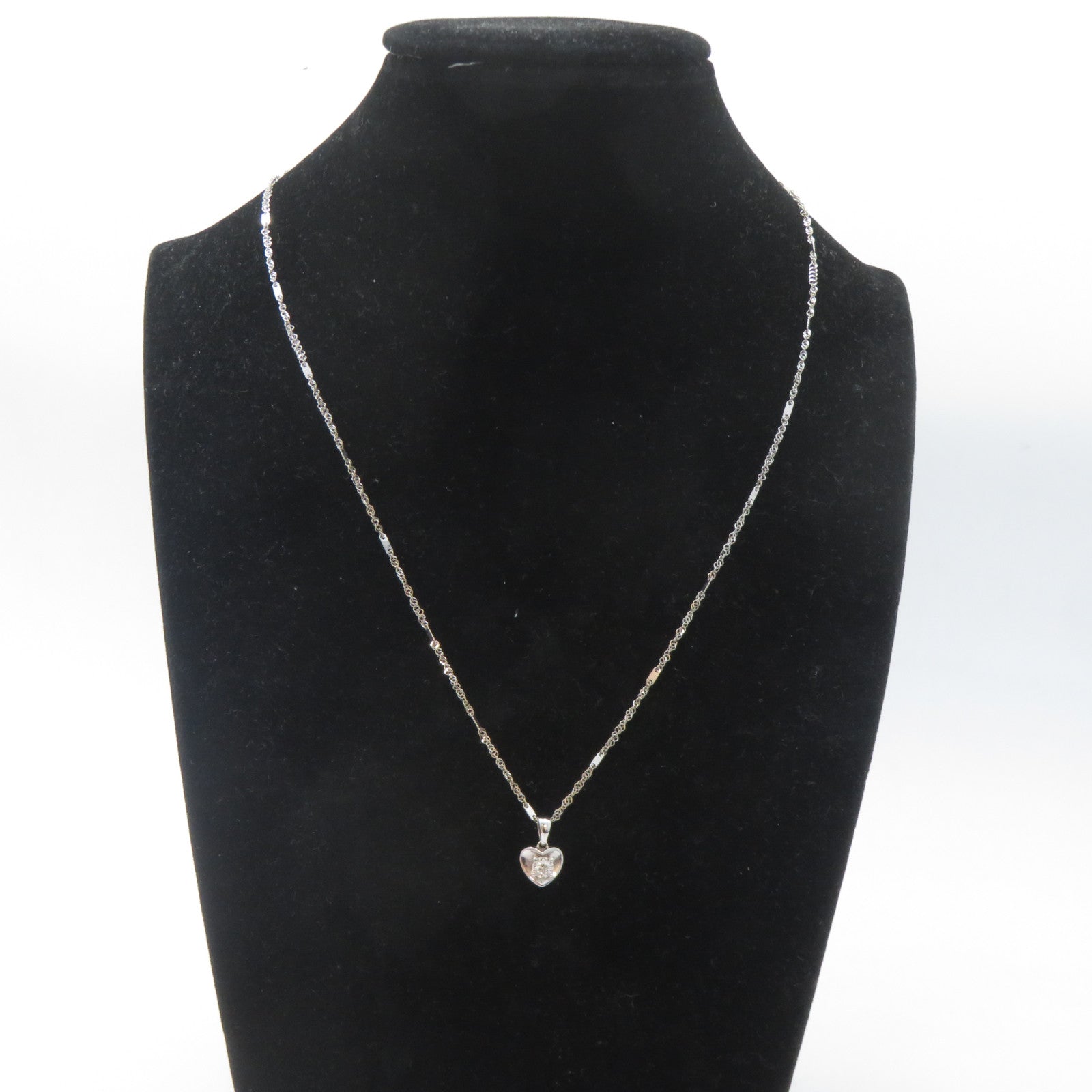 JEWELRY 18K白金Diamond Necklace 0.10ct鑽石項鍊