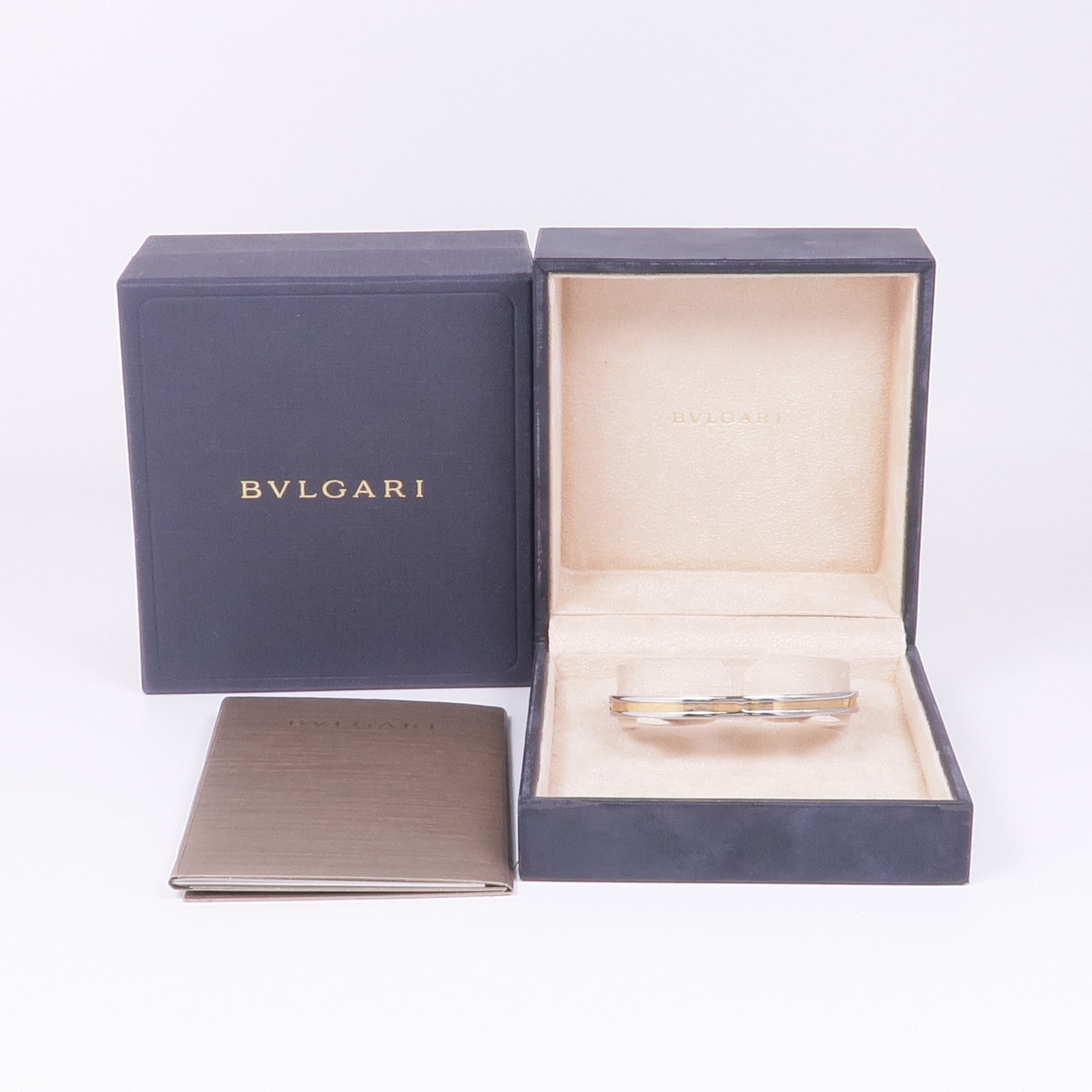 BVLGARI 18K黃金/不鏽鋼B-zero1 Open Bangle手鐲