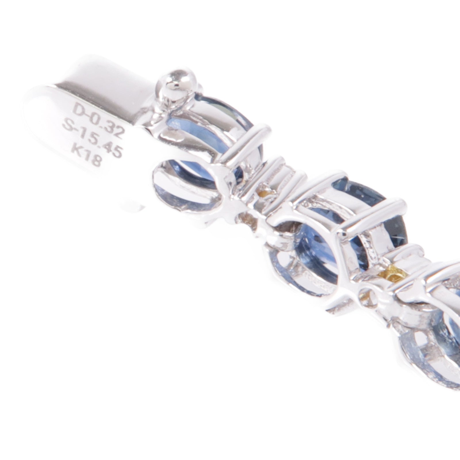 JEWELRY Sapphire Diamond Bracelet 18K White Gold