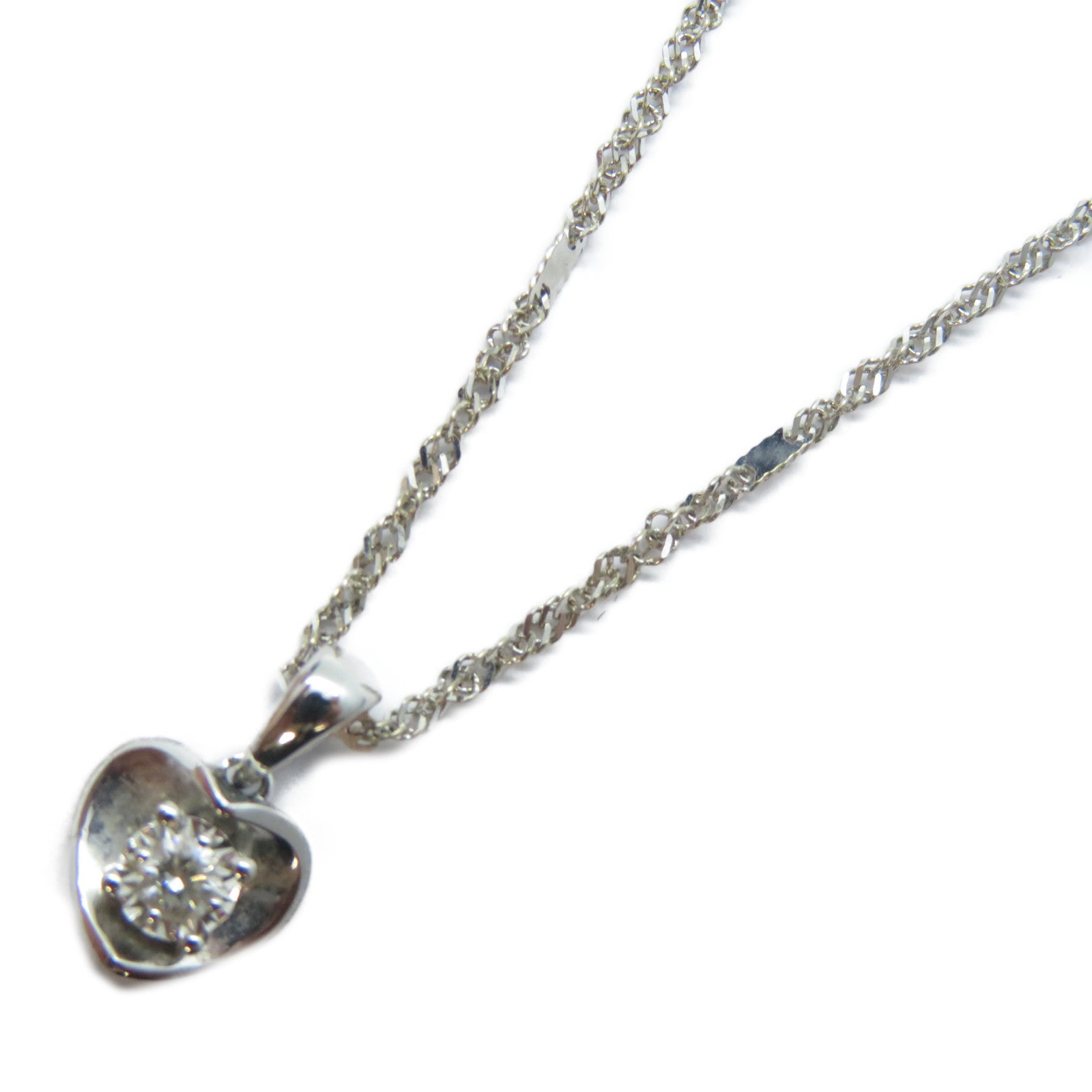 JEWELRY 18K白金Diamond Necklace 0.10ct鑽石項鍊