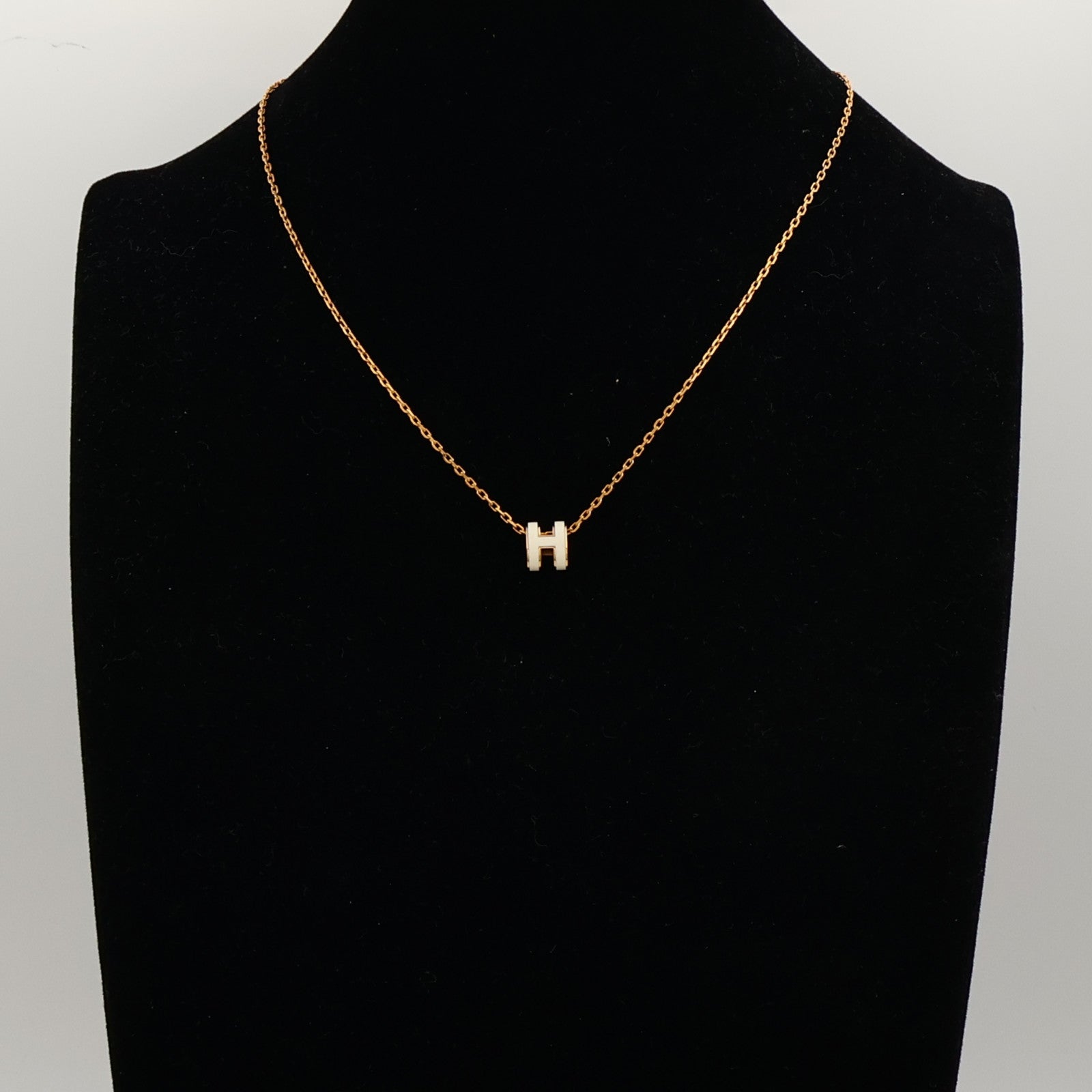HERMES 金屬/琺瑯Mini Pop H Necklace項鍊Nata