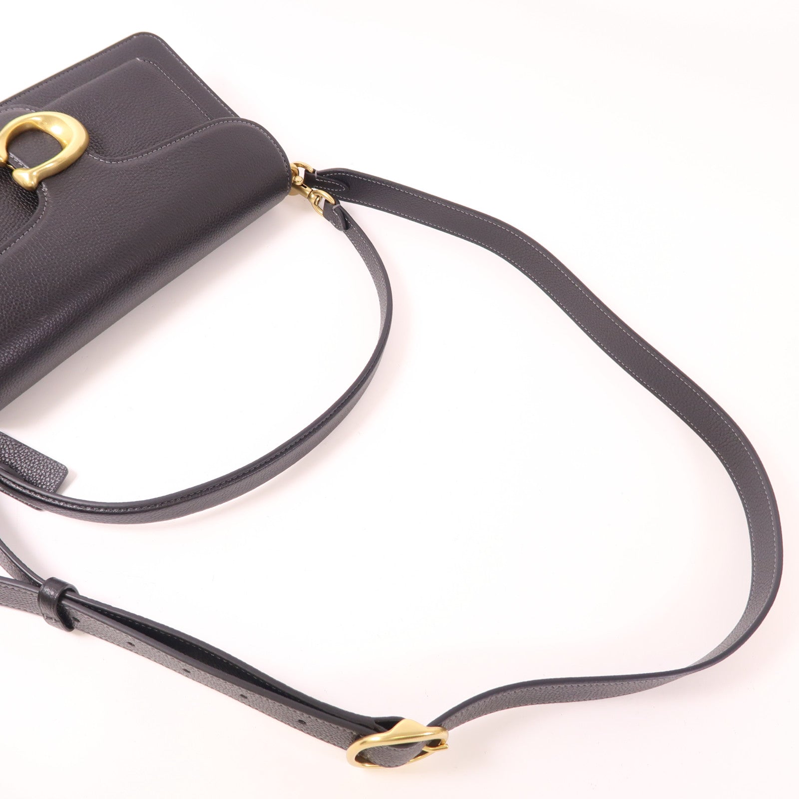 COACH 牛皮皮革Shoulder Bag金扣手挽肩背兩用袋