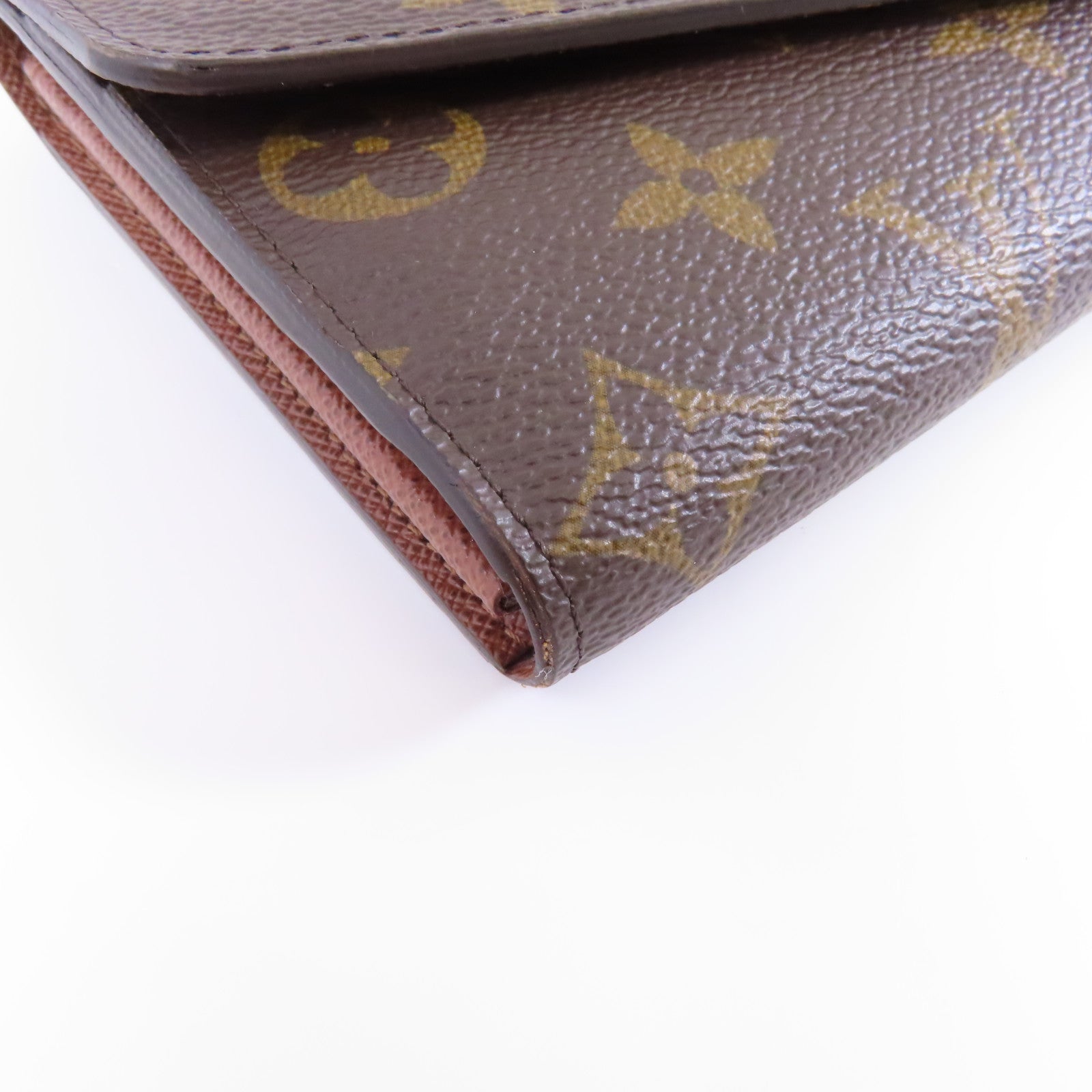 LOUIS VUITTON Monogram Sarah Wallet金扣長錢包啡色