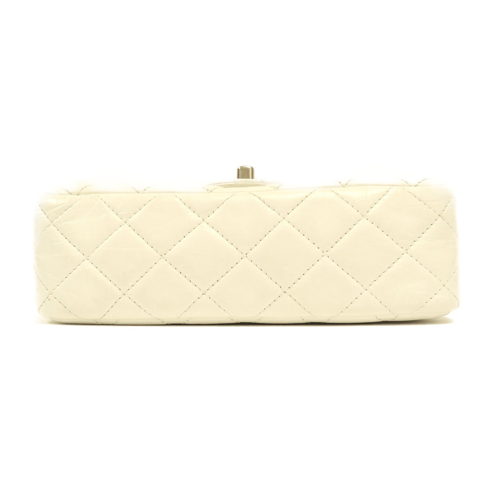 CHANEL 【激減優惠】菱格羊皮皮革Chain Shoulder金扣鏈帶肩背袋白色