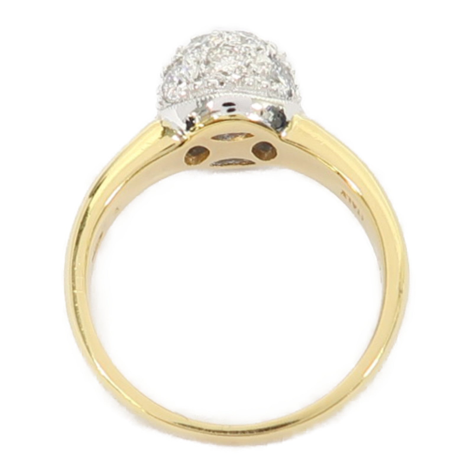 JEWELRY (PRICE DOWN) 0.60ct Diamond 4.3g Ring 18K Yellow Gold US#4.25