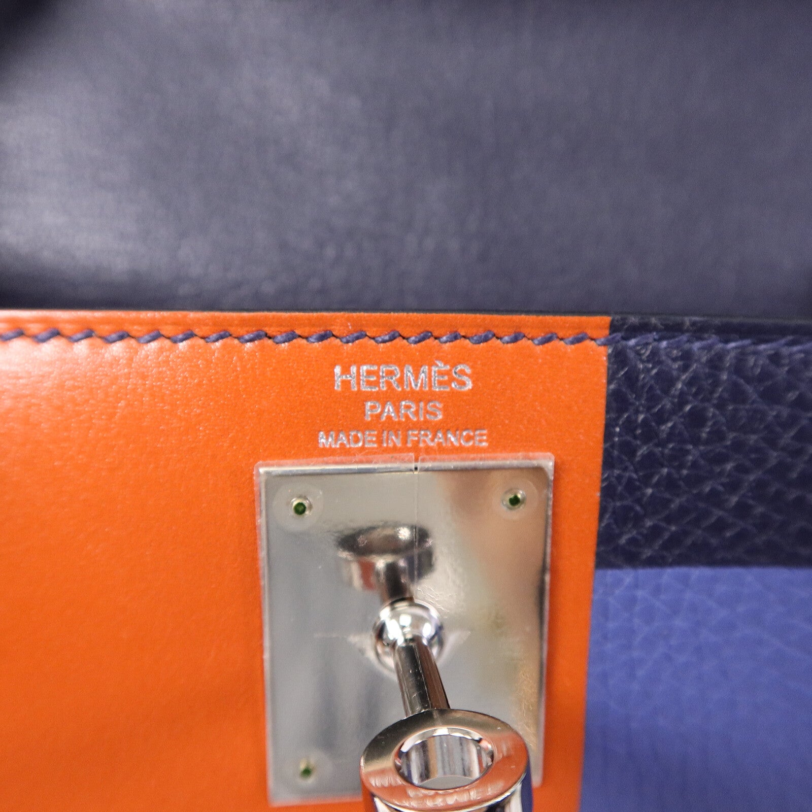 HERMES Clémence/Tadelakt皮革Kelly 28手挽肩背兩用袋Bleu Nuit/Bleu Brighton/Capucine