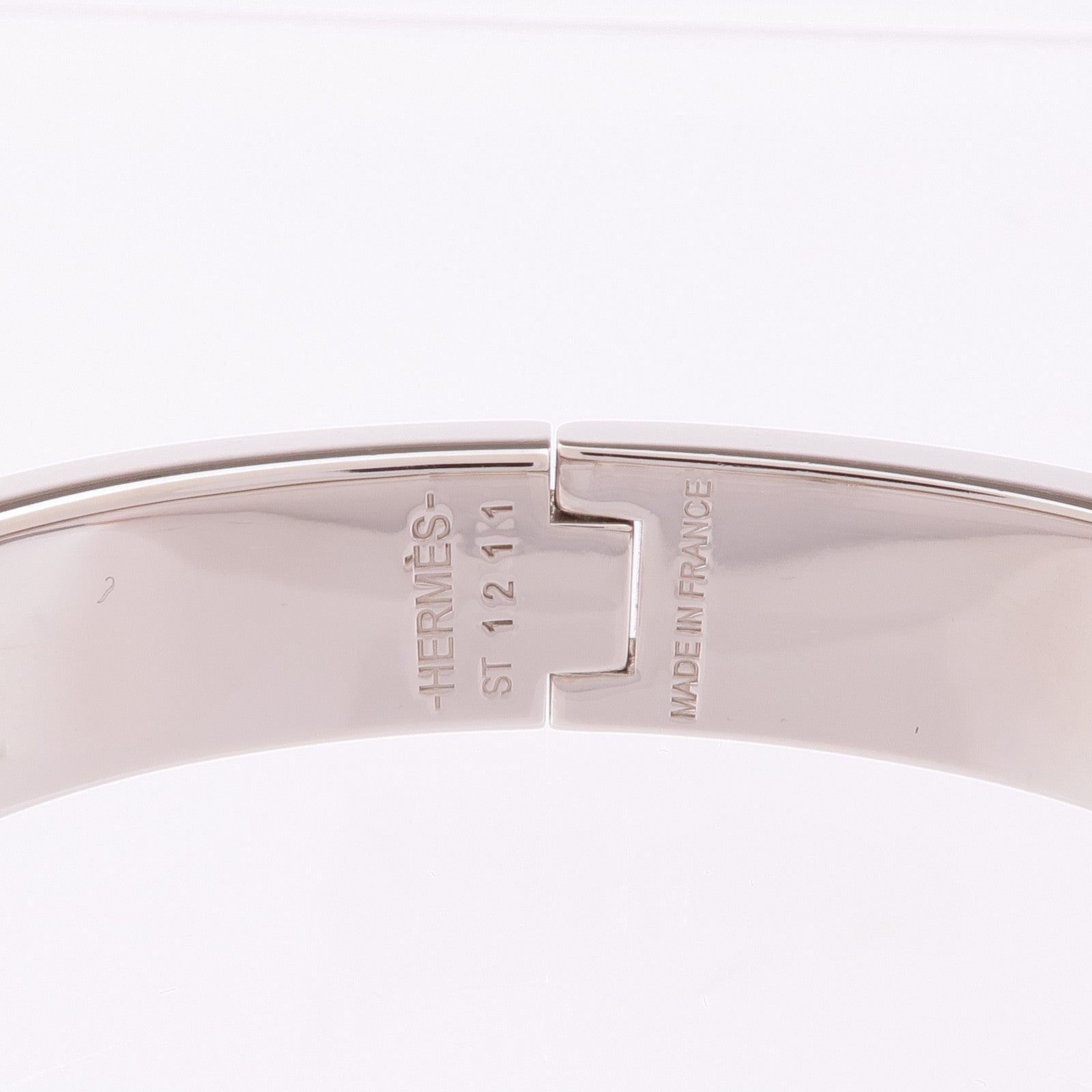 HERMES 金屬/琺瑯Clic H手鐲Rose Sakura