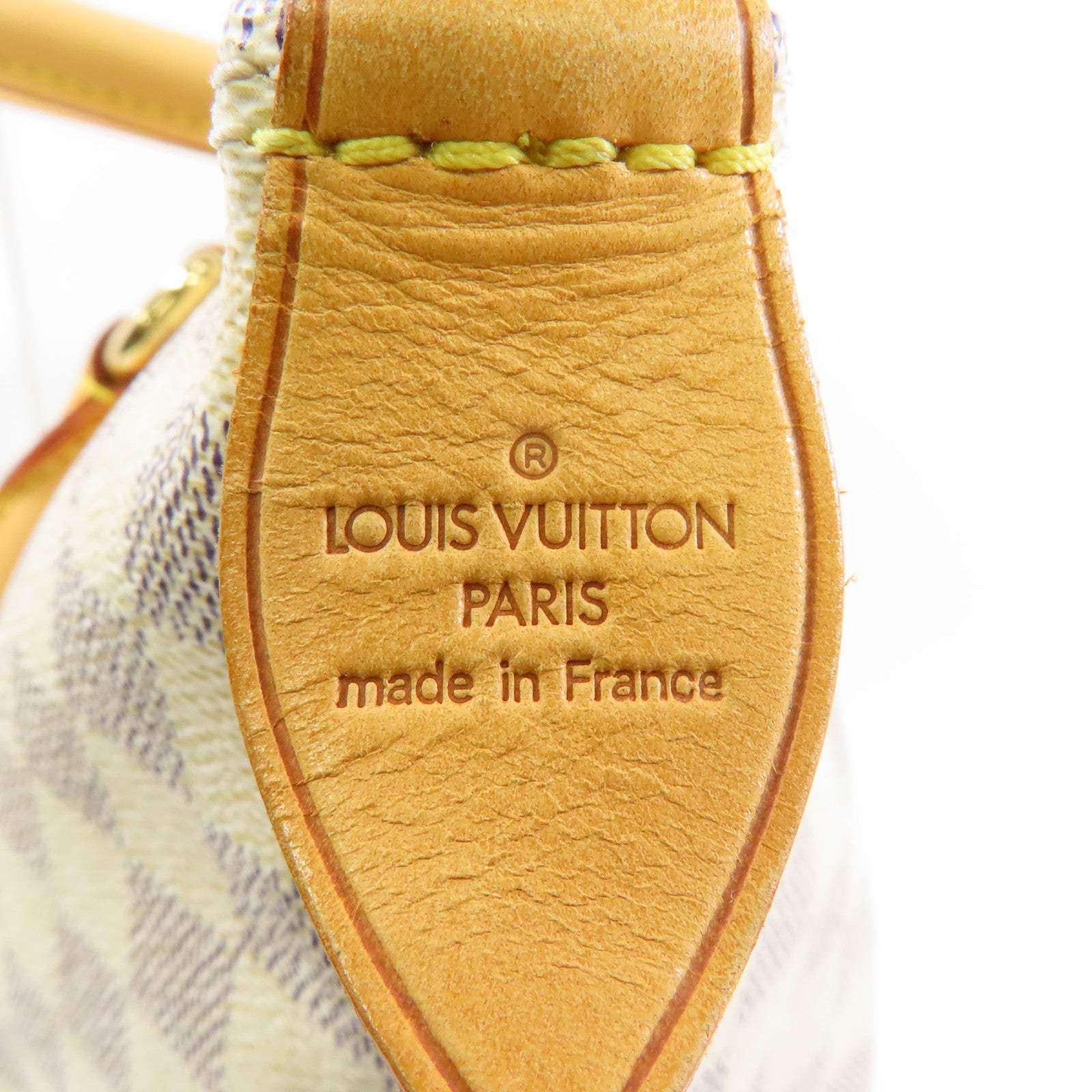 LOUIS VUITTON 【激減優惠】Damier Azur Saleya MM金扣手挽袋/肩背袋白色