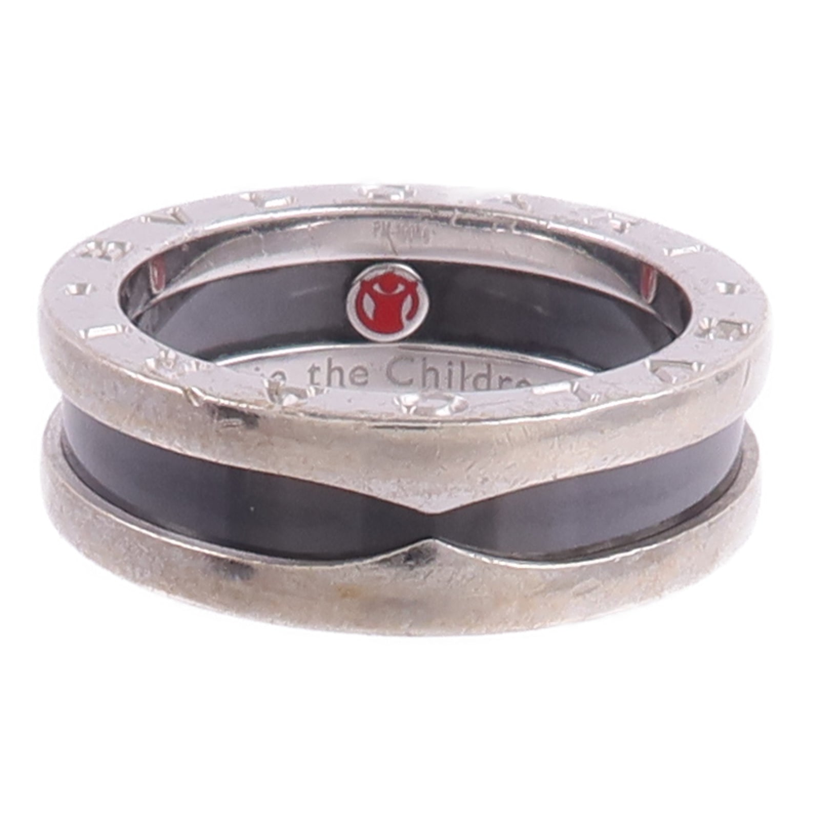 BVLGARI 925純銀/陶瓷Save The Children Ring戒指