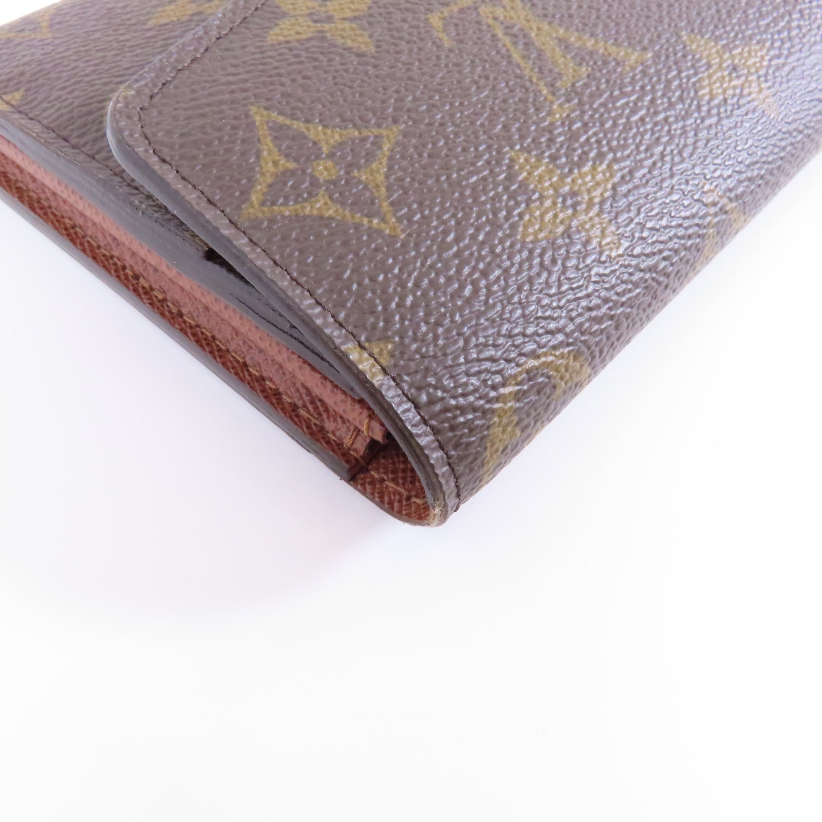 LOUIS VUITTON Monogram Sarah Wallet金扣長錢包啡色