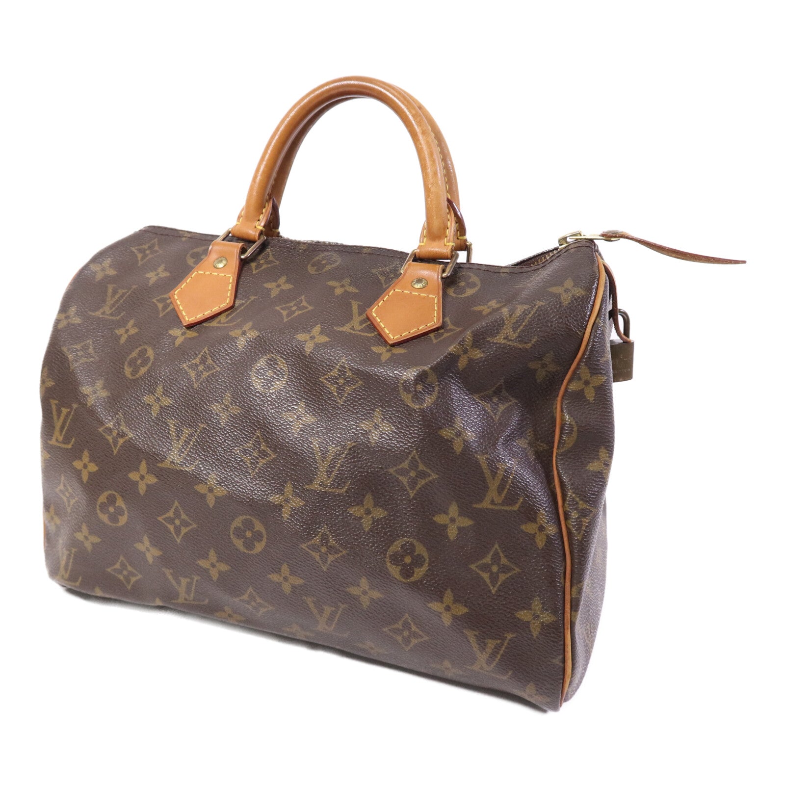LOUIS VUITTON Monogram Speedy 30金扣手挽袋