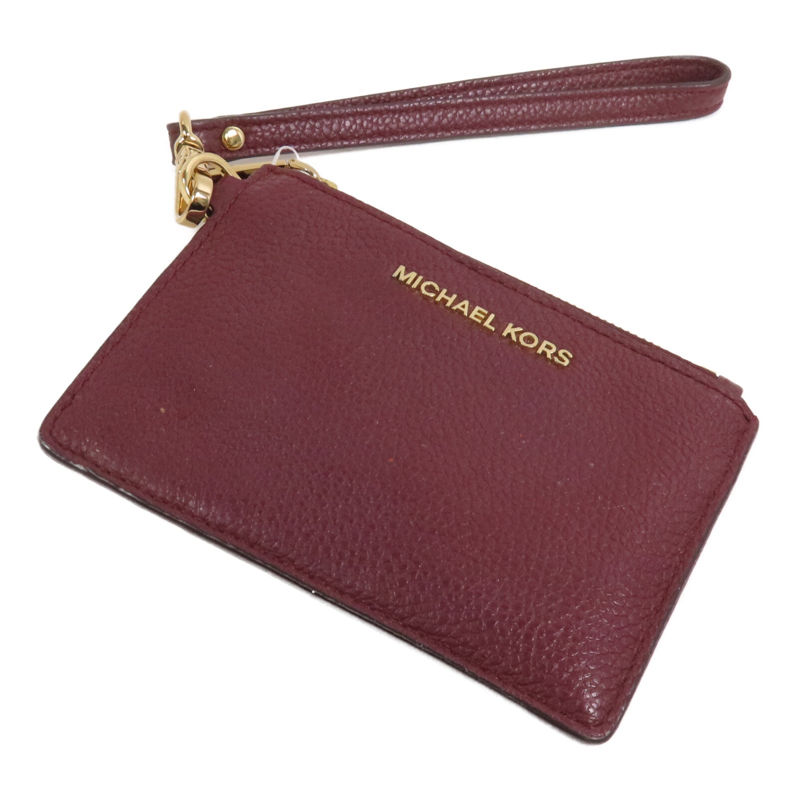 Michael Kors 牛皮皮革Card Case with Handle金扣卡套