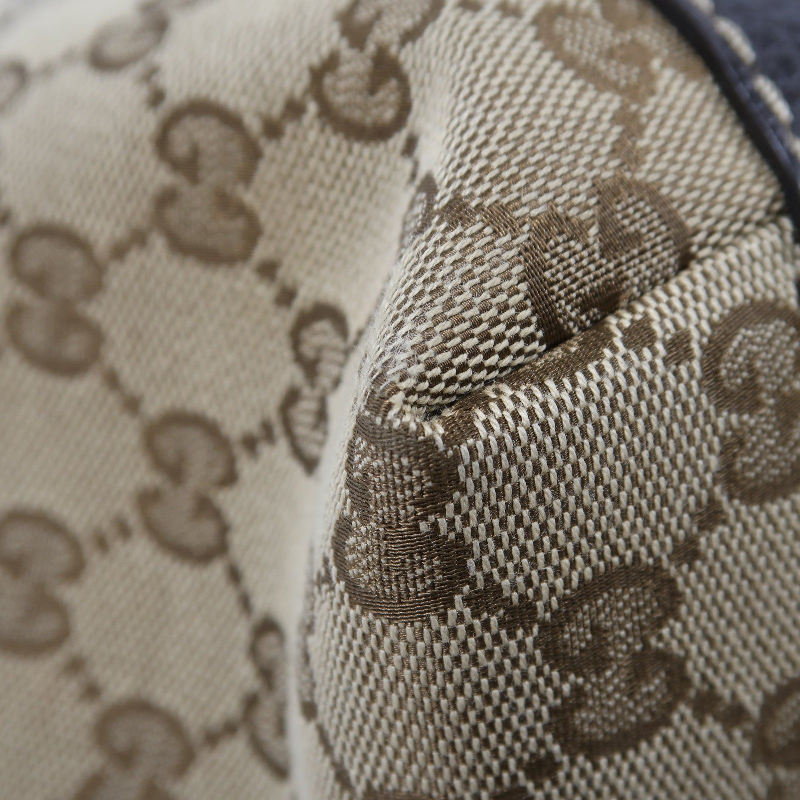 GUCCI 帆布Tote Bag金扣肩背袋啡色