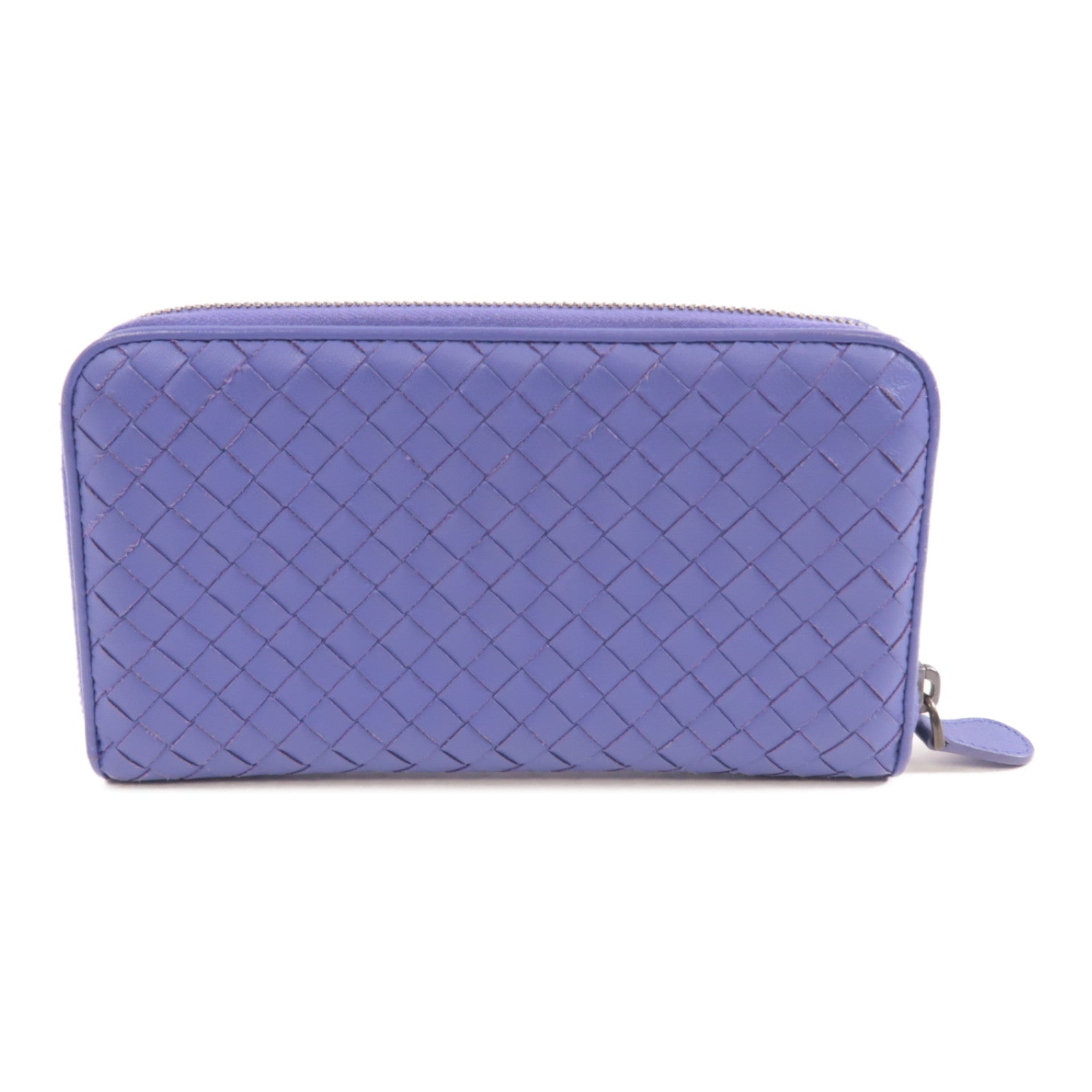 BOTTEGA VENETA 【激減優惠】織紋皮革Zipped Long Wallet長錢包紫色