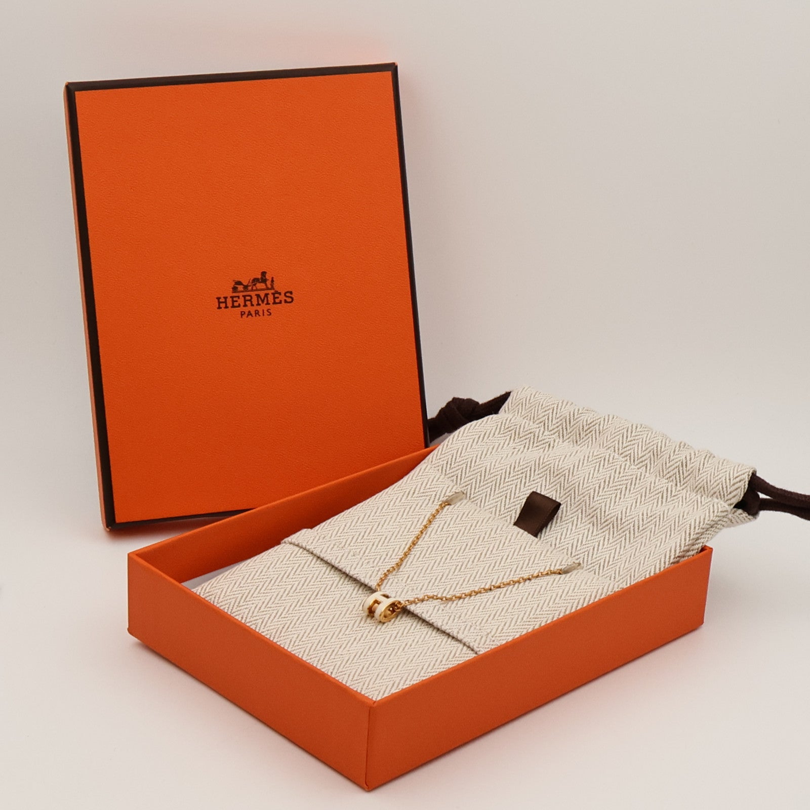 HERMES 金屬/琺瑯Mini Pop H Necklace項鍊Nata