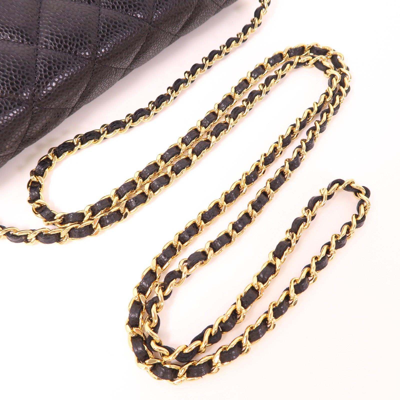 CHANEL 牛皮皮革Classic WOC金扣鏈帶肩背袋