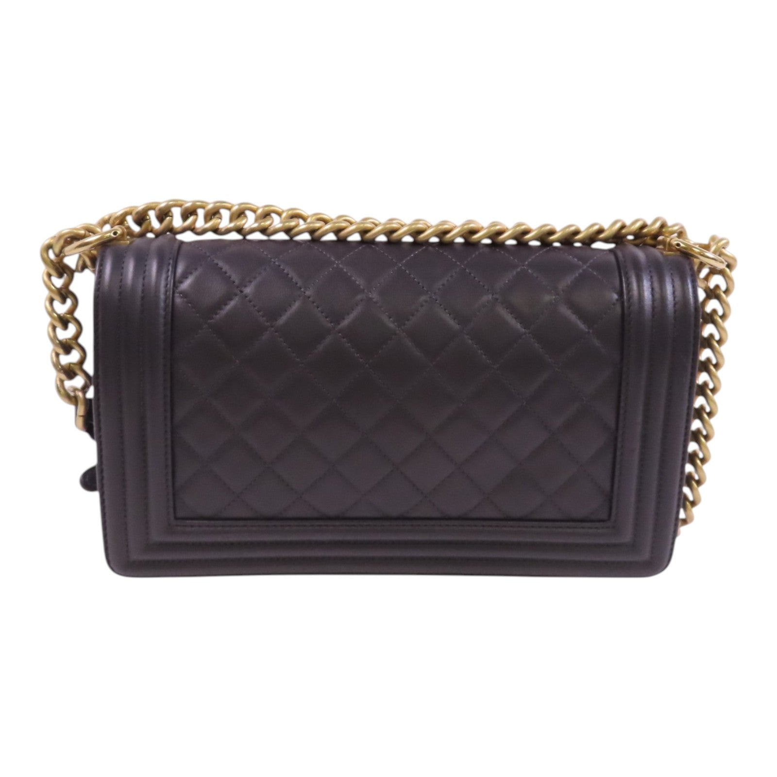 CHANEL 【激減優惠】牛皮皮革Boy Chanel 25金扣鏈帶肩背袋