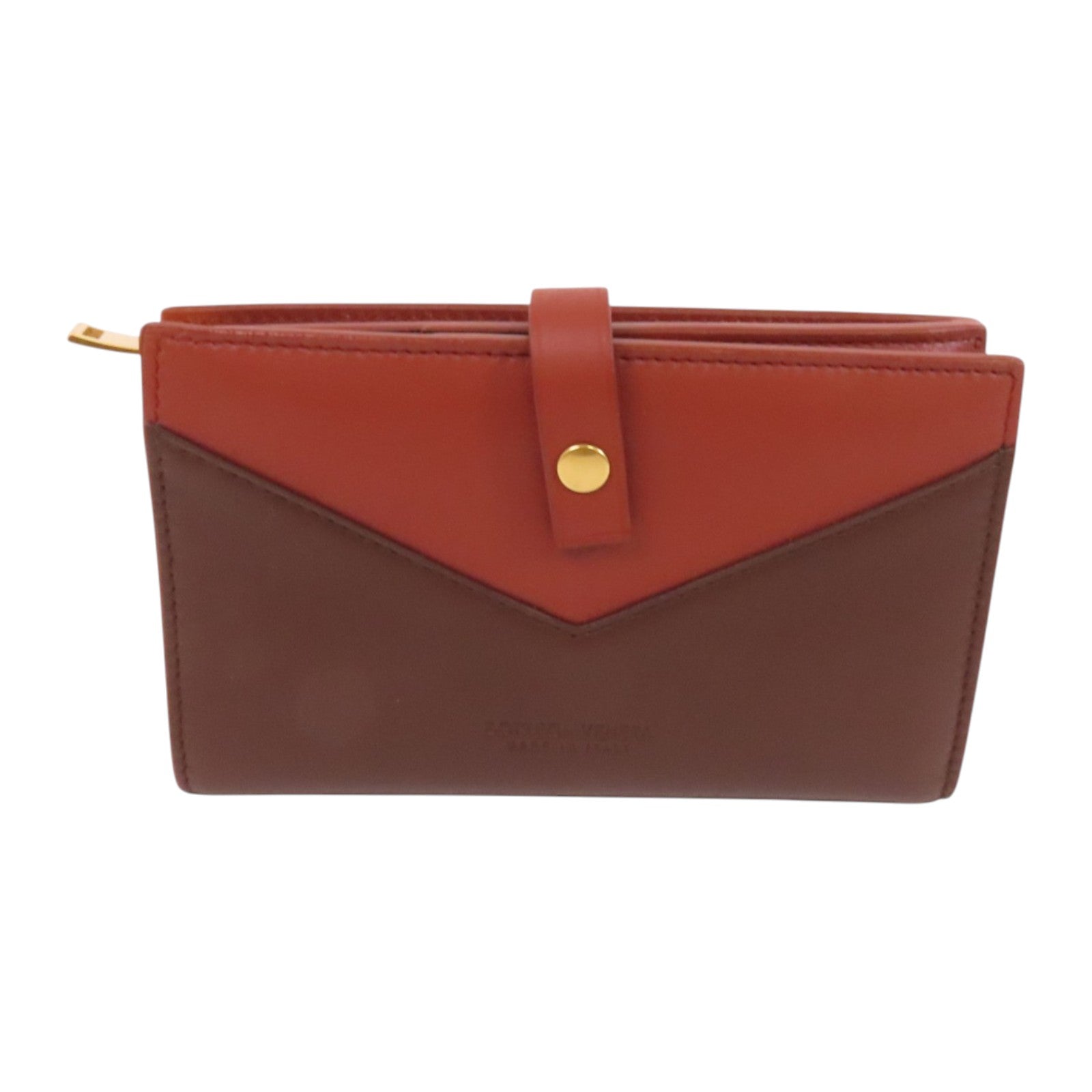 BOTTEGA VENETA 【激減優惠】牛皮皮革Pocket Book Wallet金扣短錢包