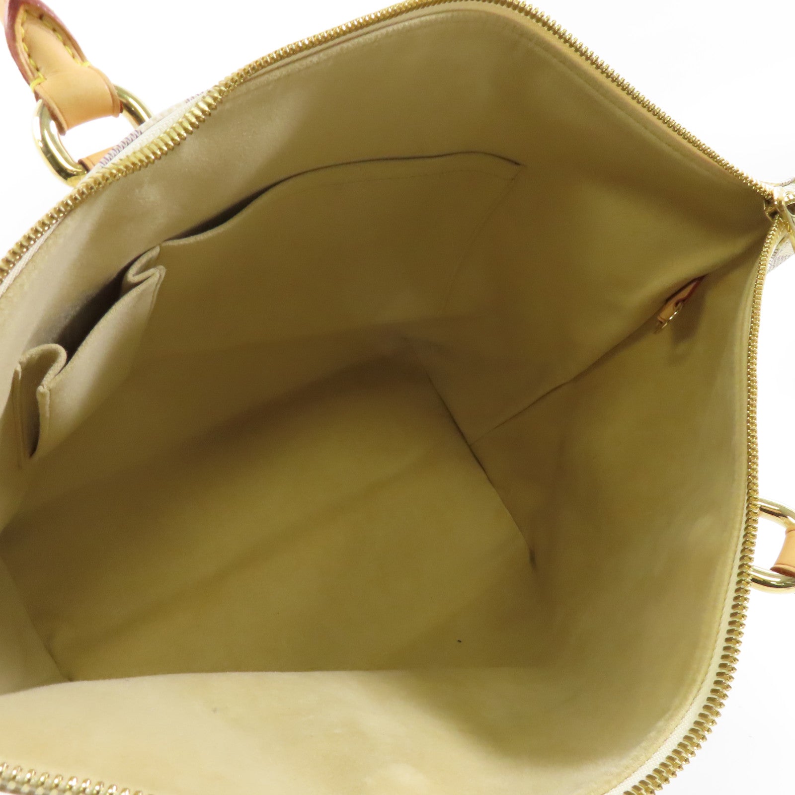 LOUIS VUITTON 【激減優惠】Damier Azur Saleya MM金扣手挽袋/肩背袋白色