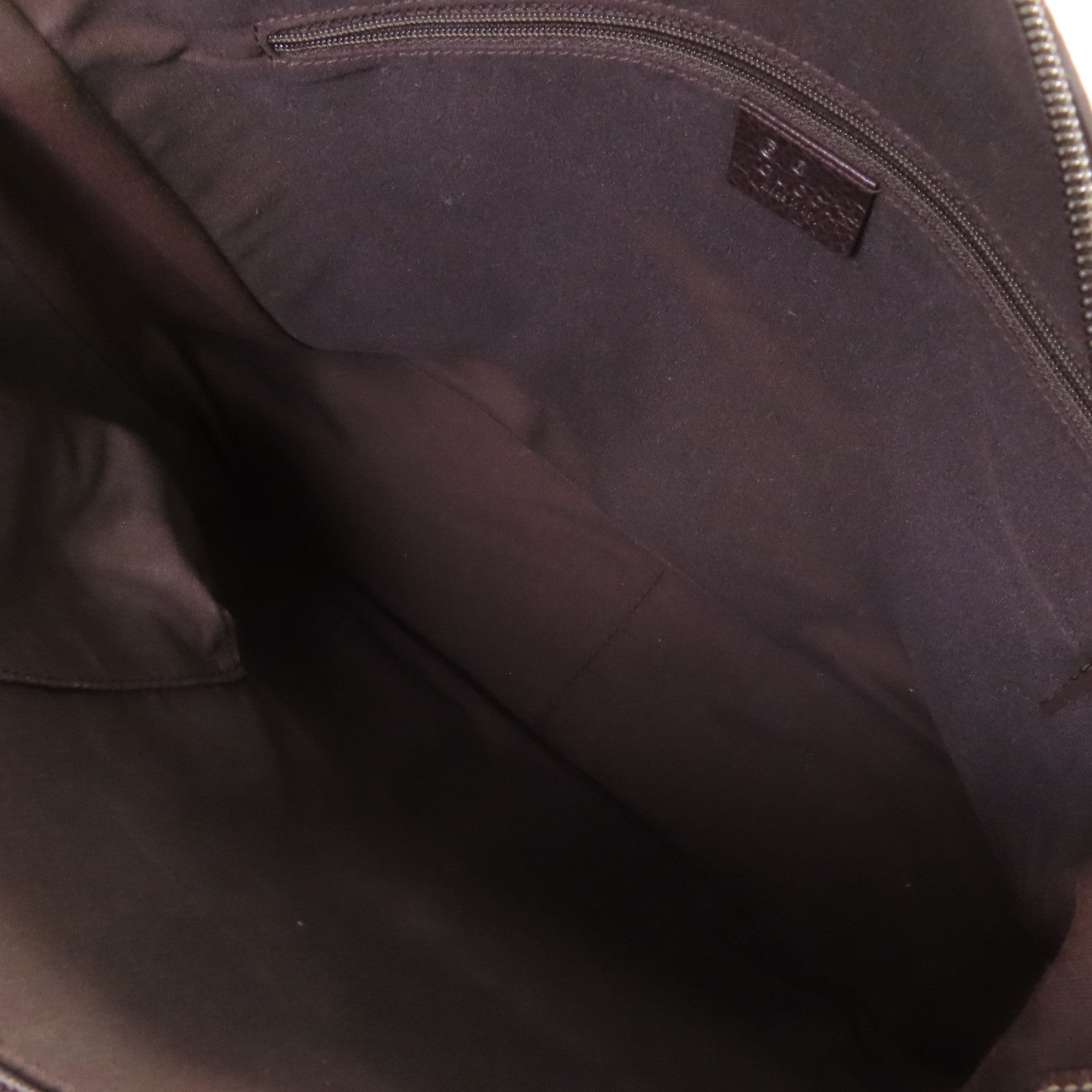 GUCCI 【激減優惠】塗層帆布Abbey Pocket Hobo金扣肩背袋啡色