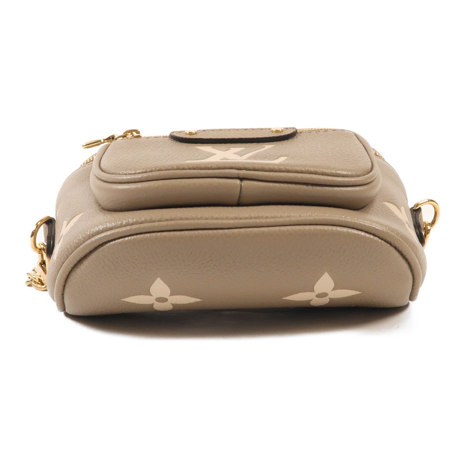 LOUIS VUITTON Monogram Empreinte Mini Bumbag金扣手挽肩背兩用袋
