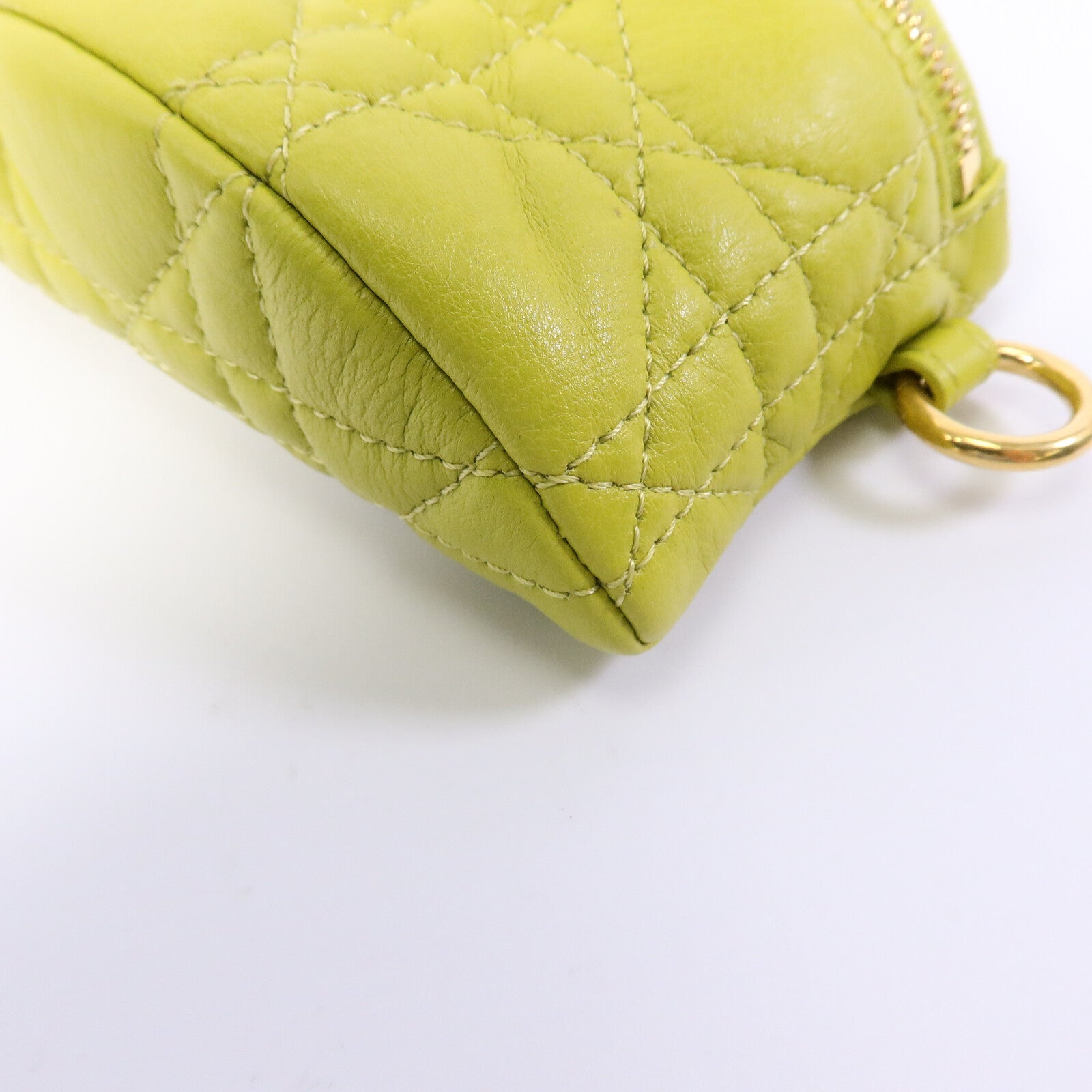 Dior 羊皮皮革Caro Half Moon Coin Purse零錢包