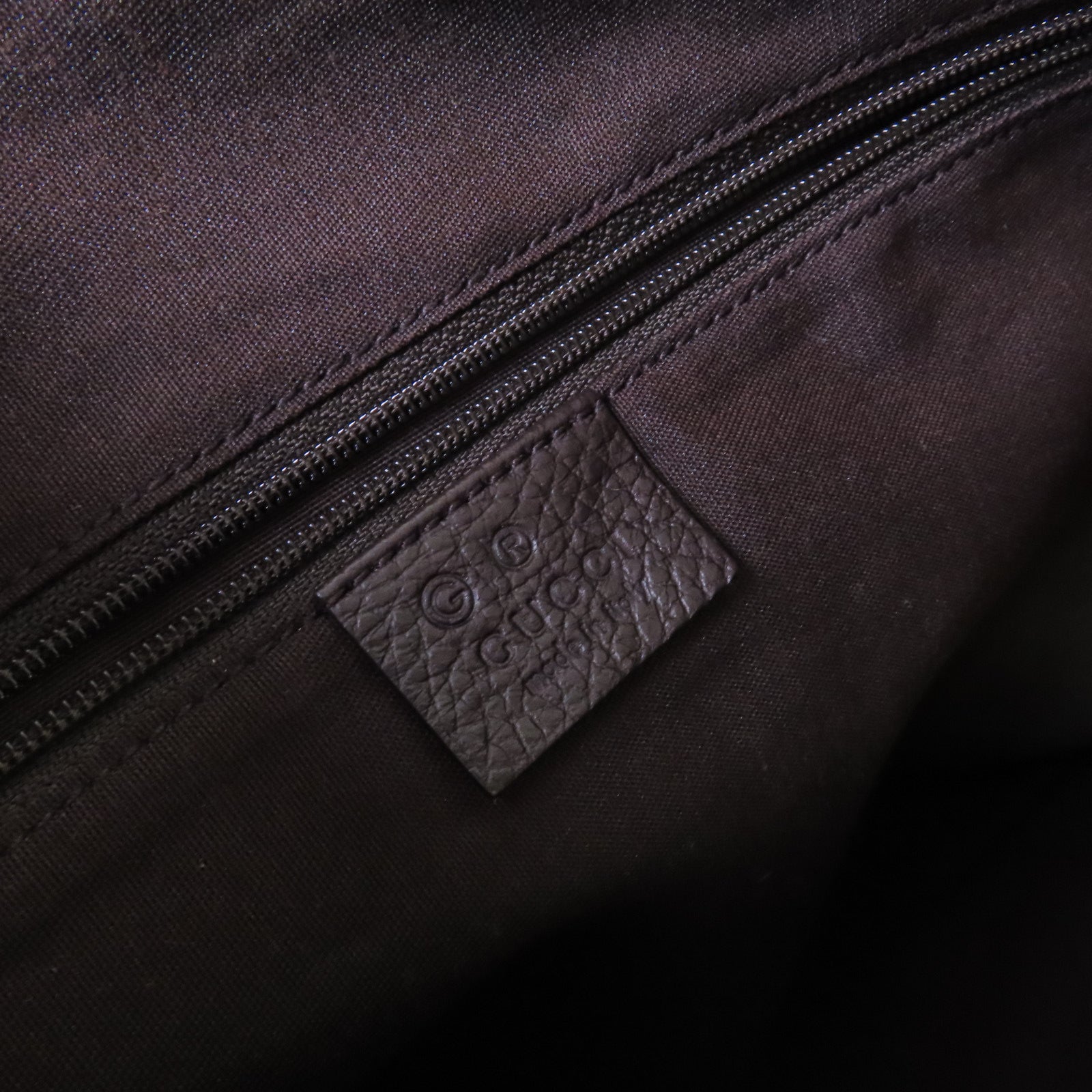 GUCCI 【激減優惠】塗層帆布Abbey Pocket Hobo金扣肩背袋啡色