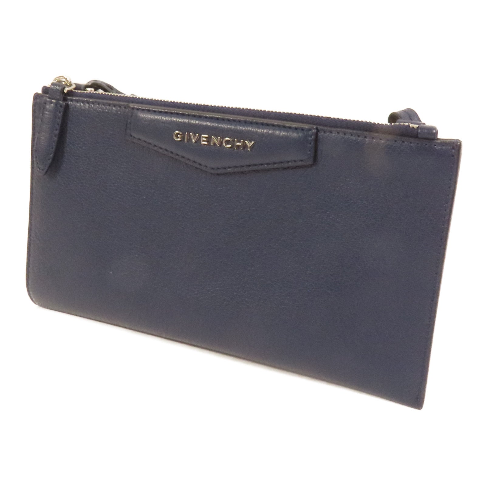 GIVENCHY 牛皮皮革Clutch Bag銀扣肩背袋