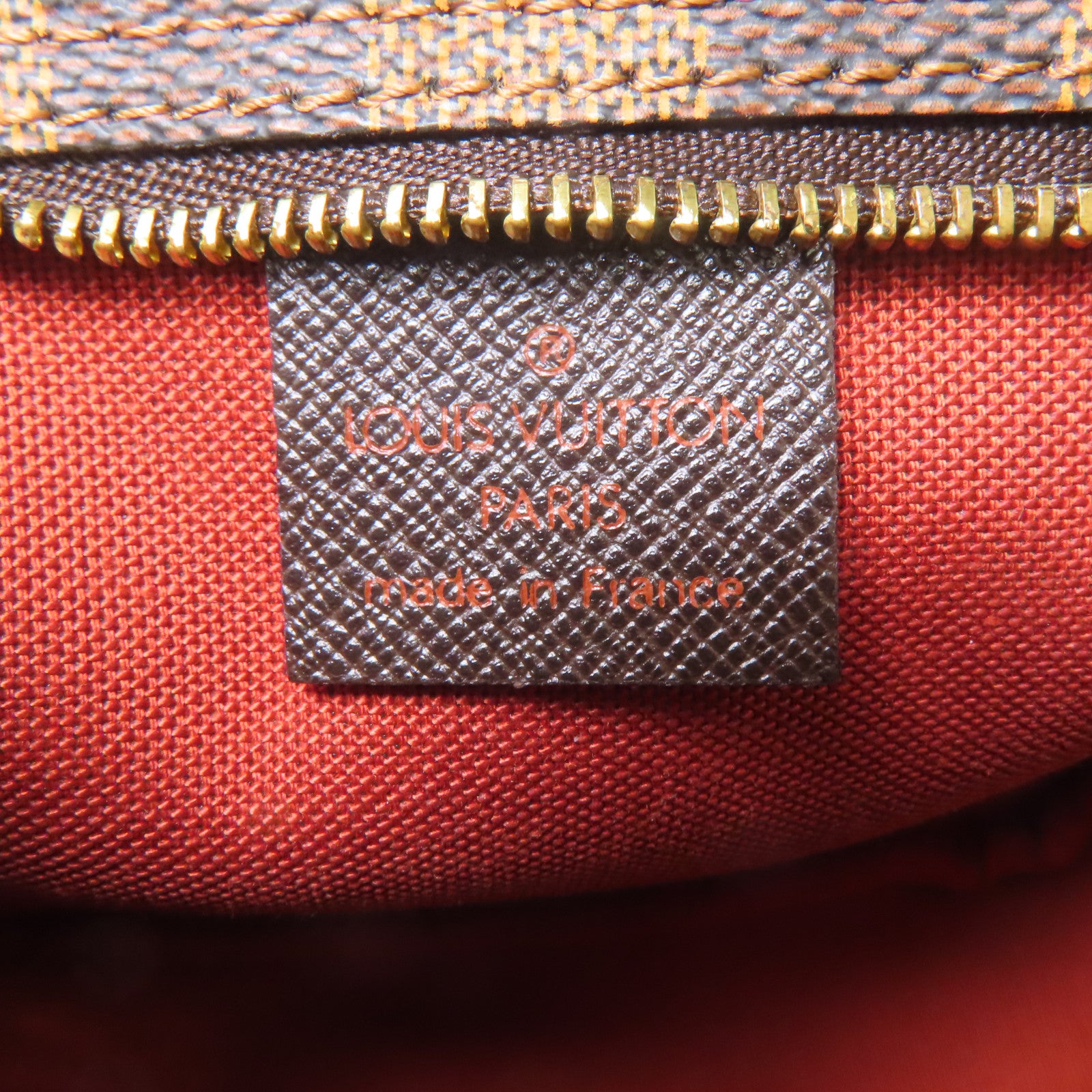 LOUIS VUITTON Damier Ebene Pochette Accessories金扣手挽袋啡色