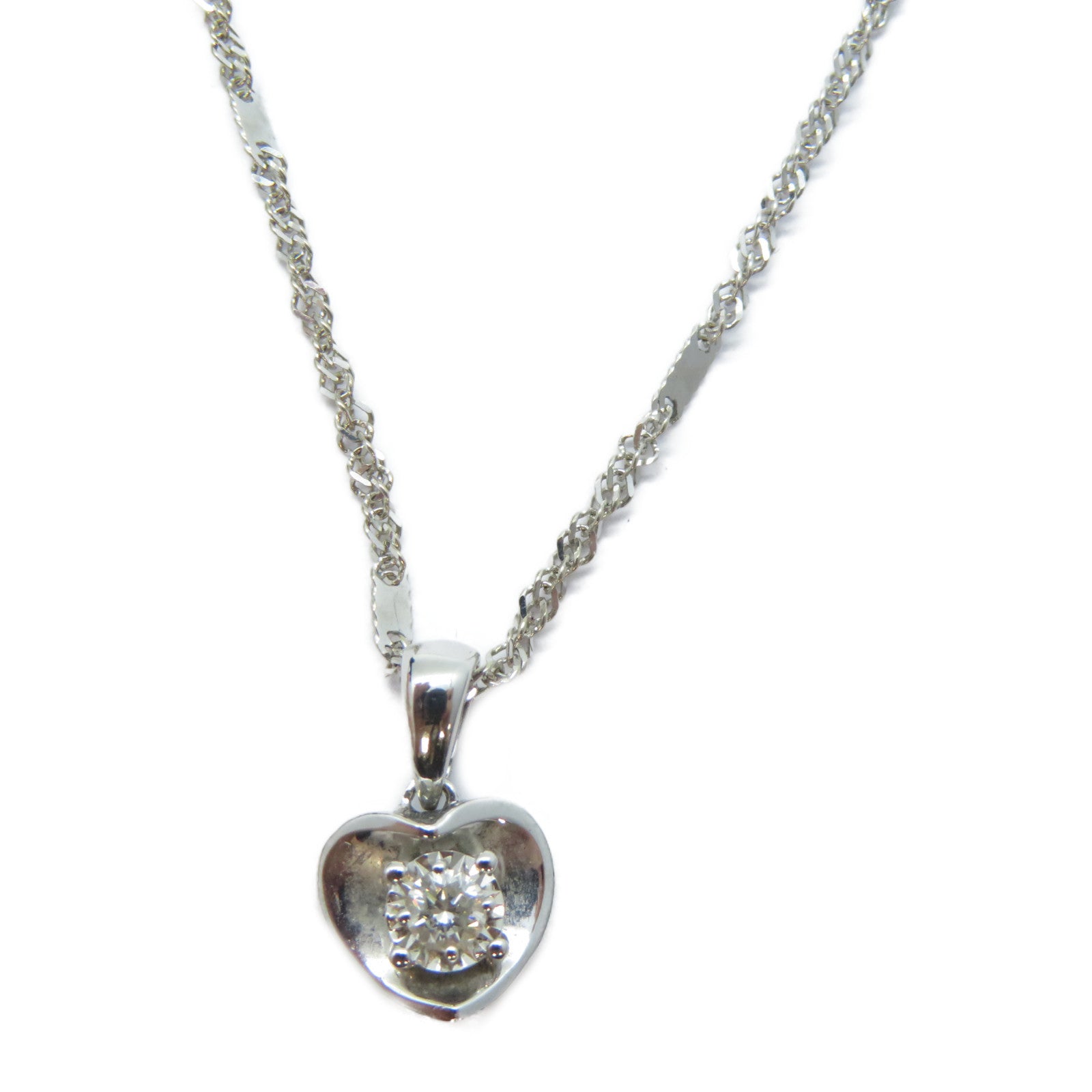 JEWELRY 18K白金Diamond Necklace 0.10ct鑽石項鍊
