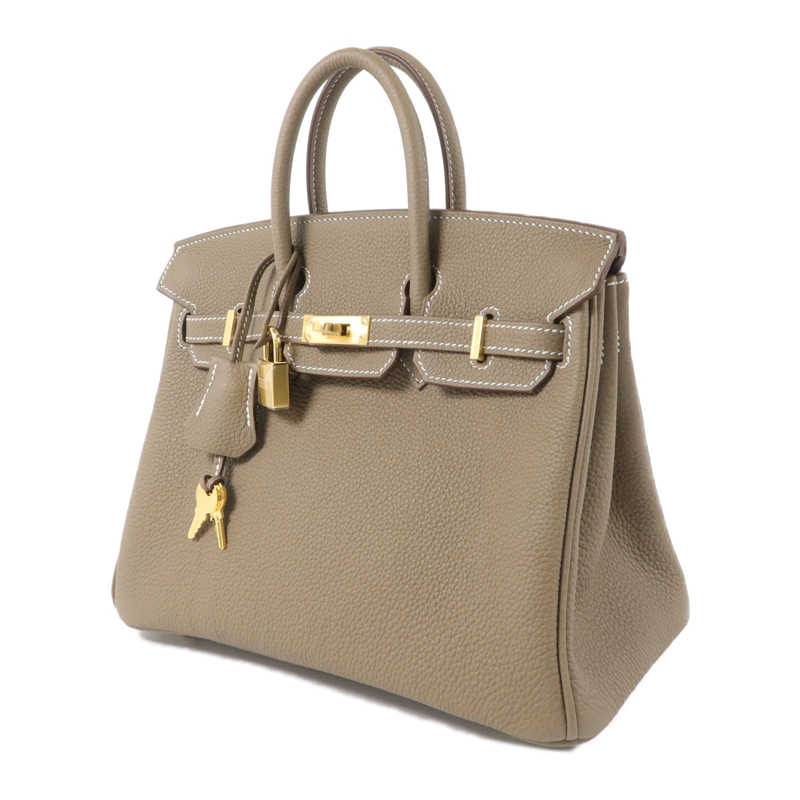 HERMES Togo皮革Birkin 25手挽袋Etoupe