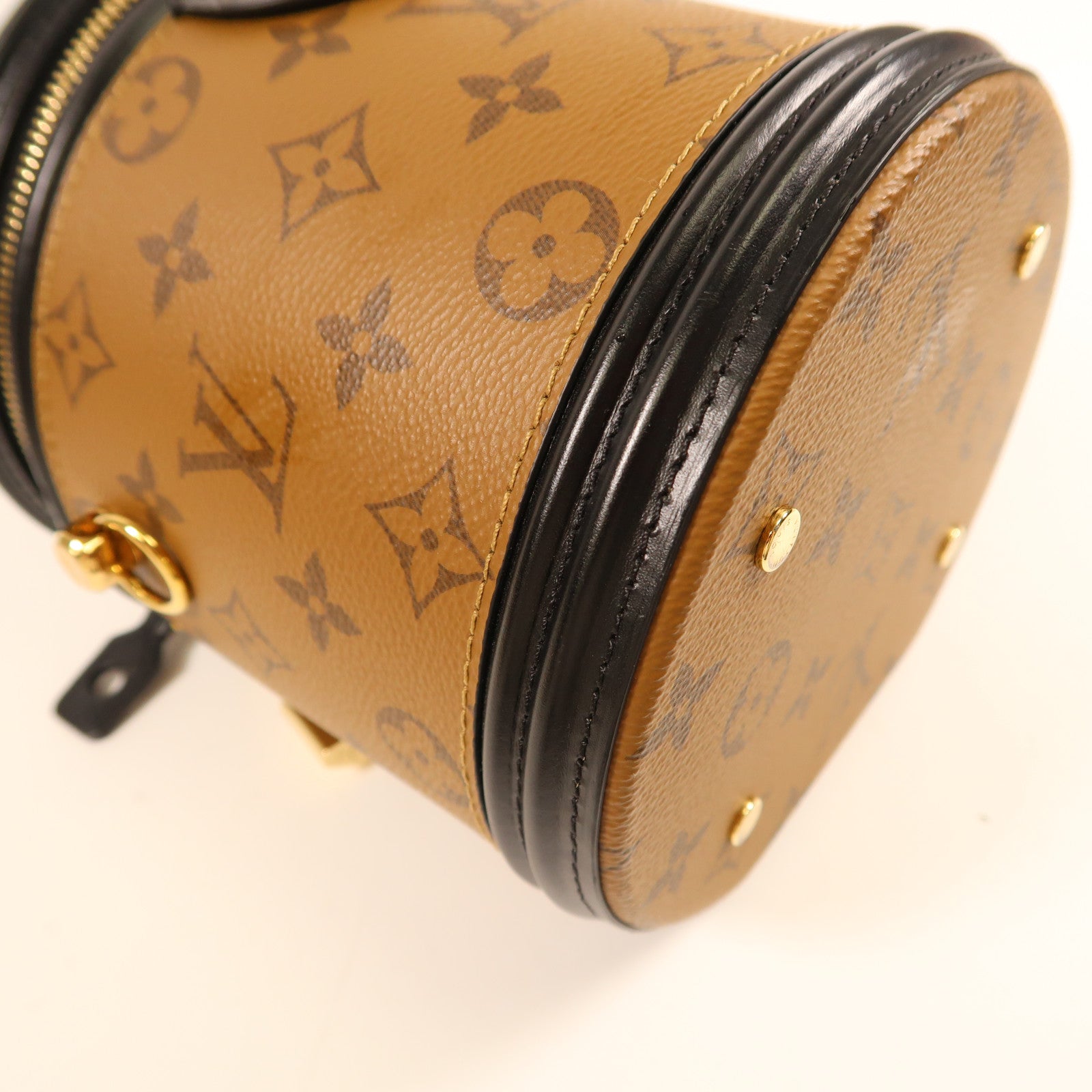 LOUIS VUITTON Monogram Reverse Cannes金扣手挽肩背兩用袋