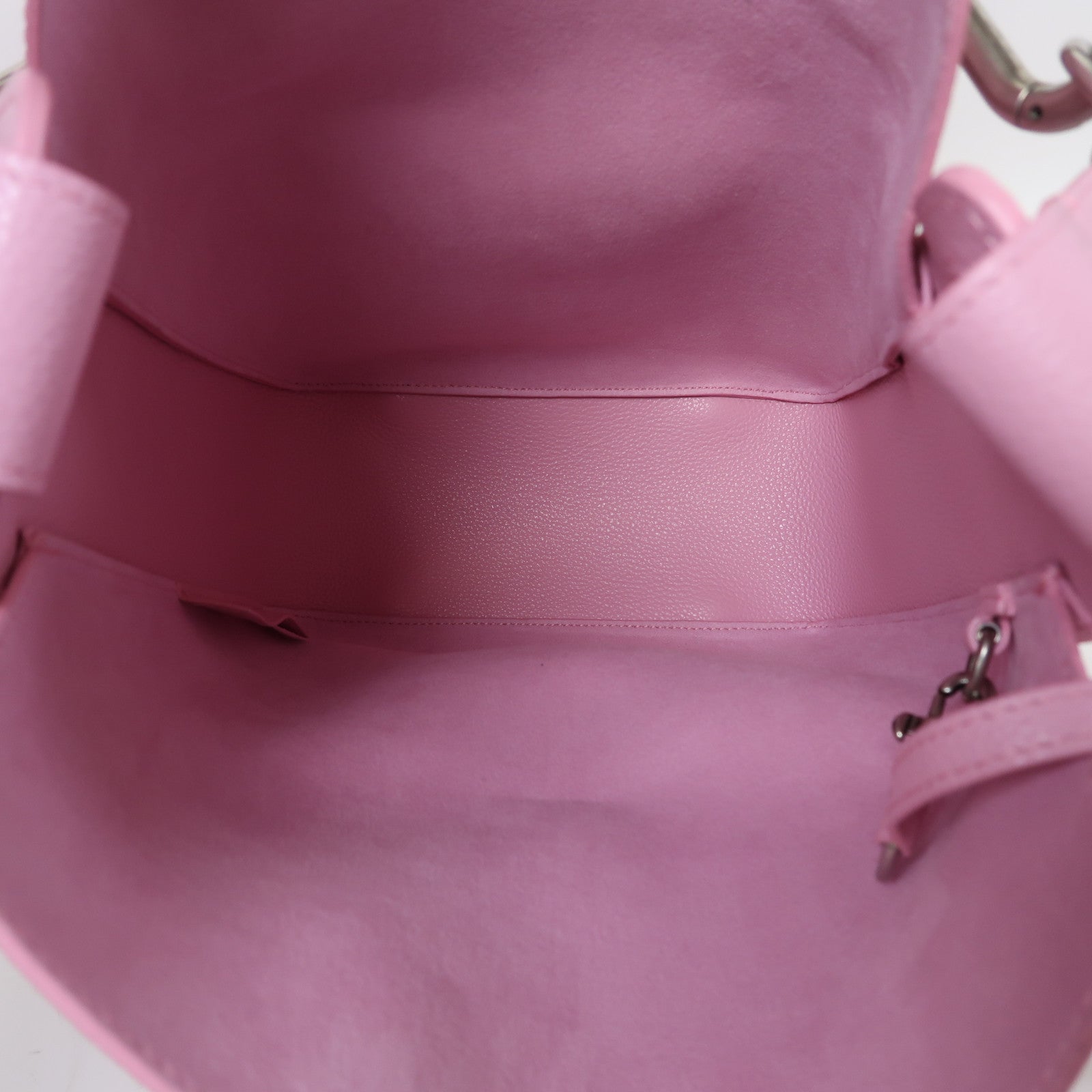 BALENCIAGA 牛皮皮革Shoulder Bag銀扣手挽肩背兩用袋粉紅色