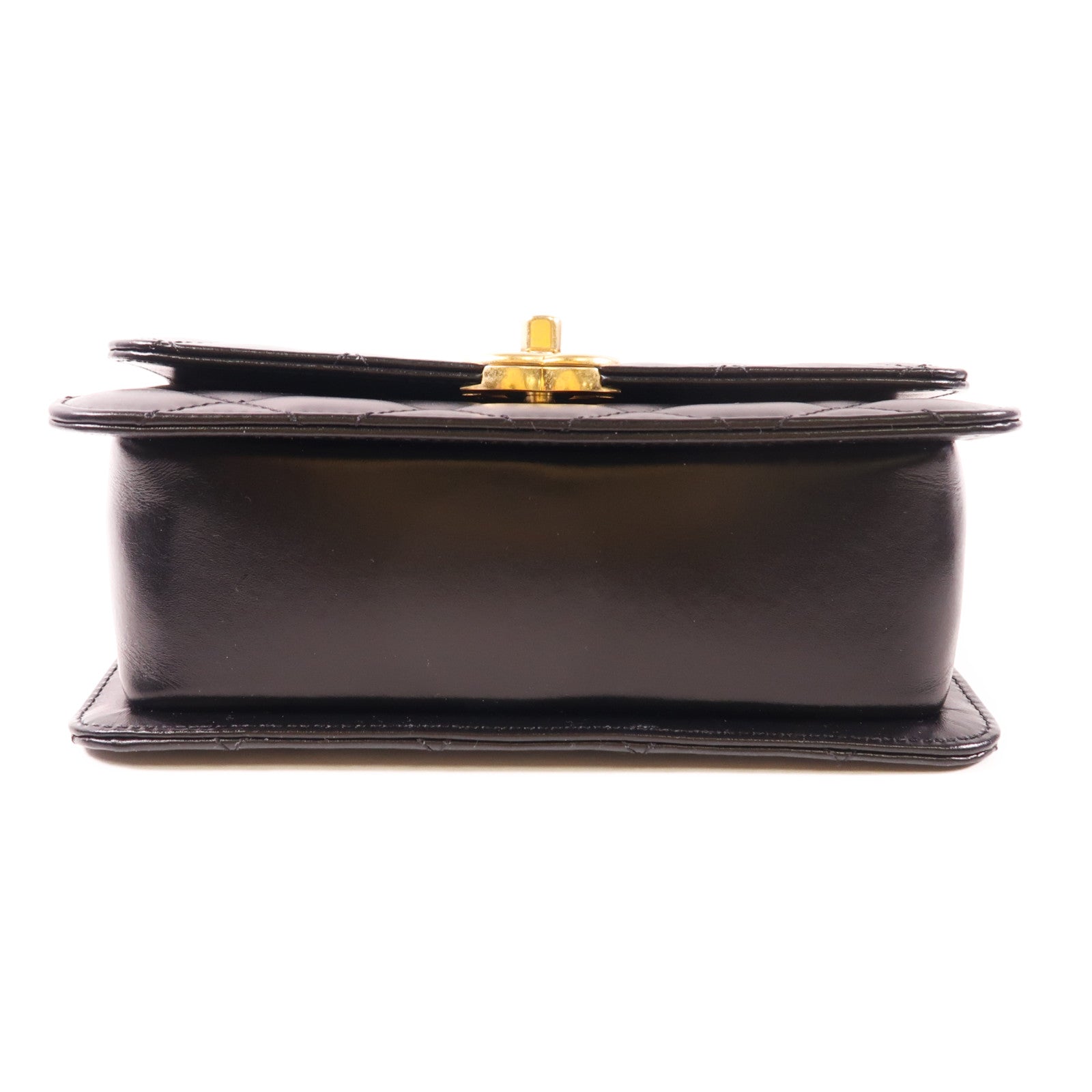 CHANEL 牛皮皮革Chain Shoulder金扣鏈帶肩背袋