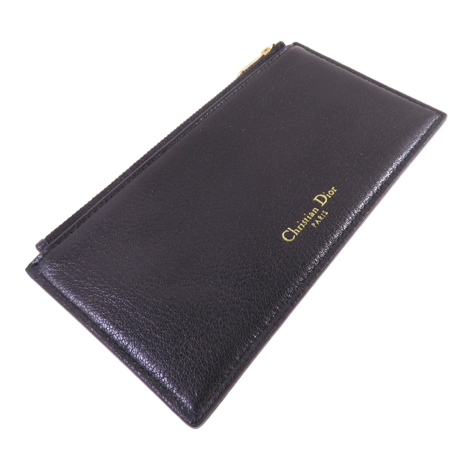 Dior 牛皮皮革Saddle Long Wallet With Chain Shoulder Bag金扣錢包肩背袋黑色