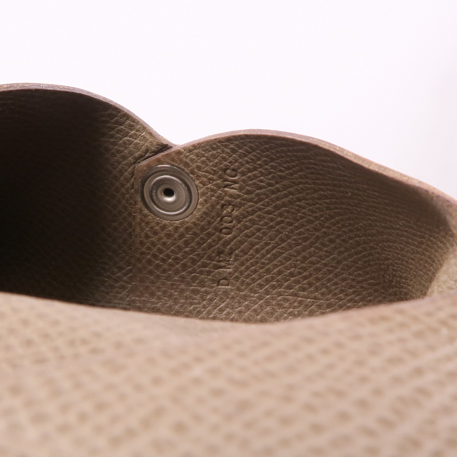 HERMES PHW Calvi Card Holder Card Epsom Leather Etoupe