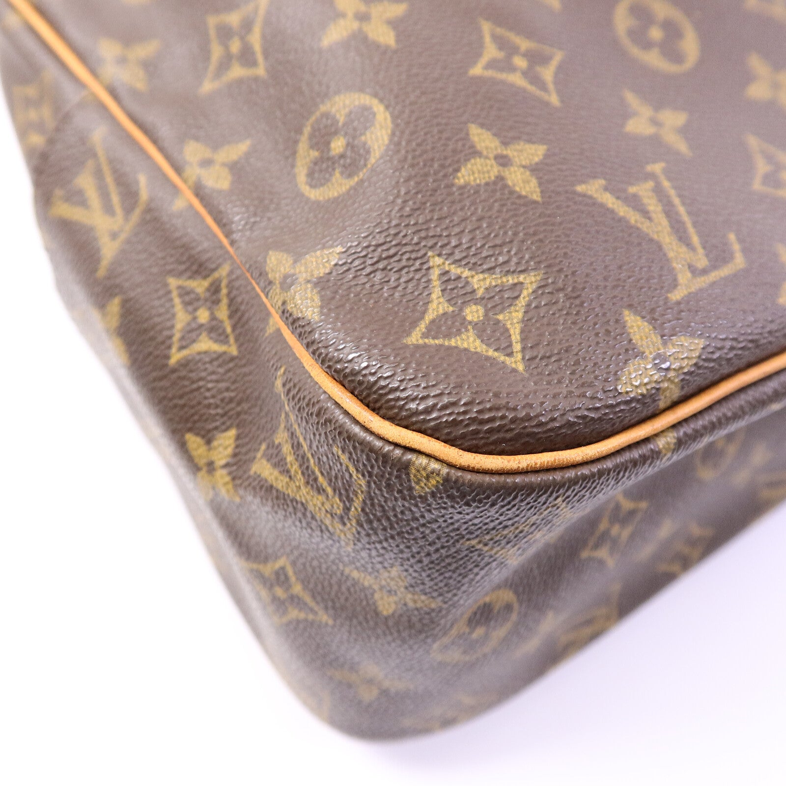 LOUIS VUITTON Monogram Cite GM金扣肩背袋棕色