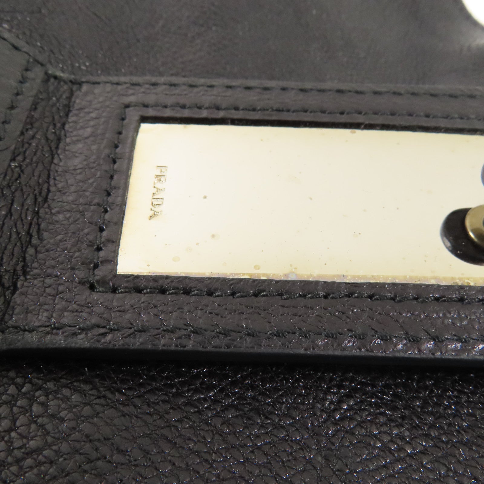 PRADA Glace Calf牛皮皮革/麂皮皮革Tote Bag銀扣肩背袋