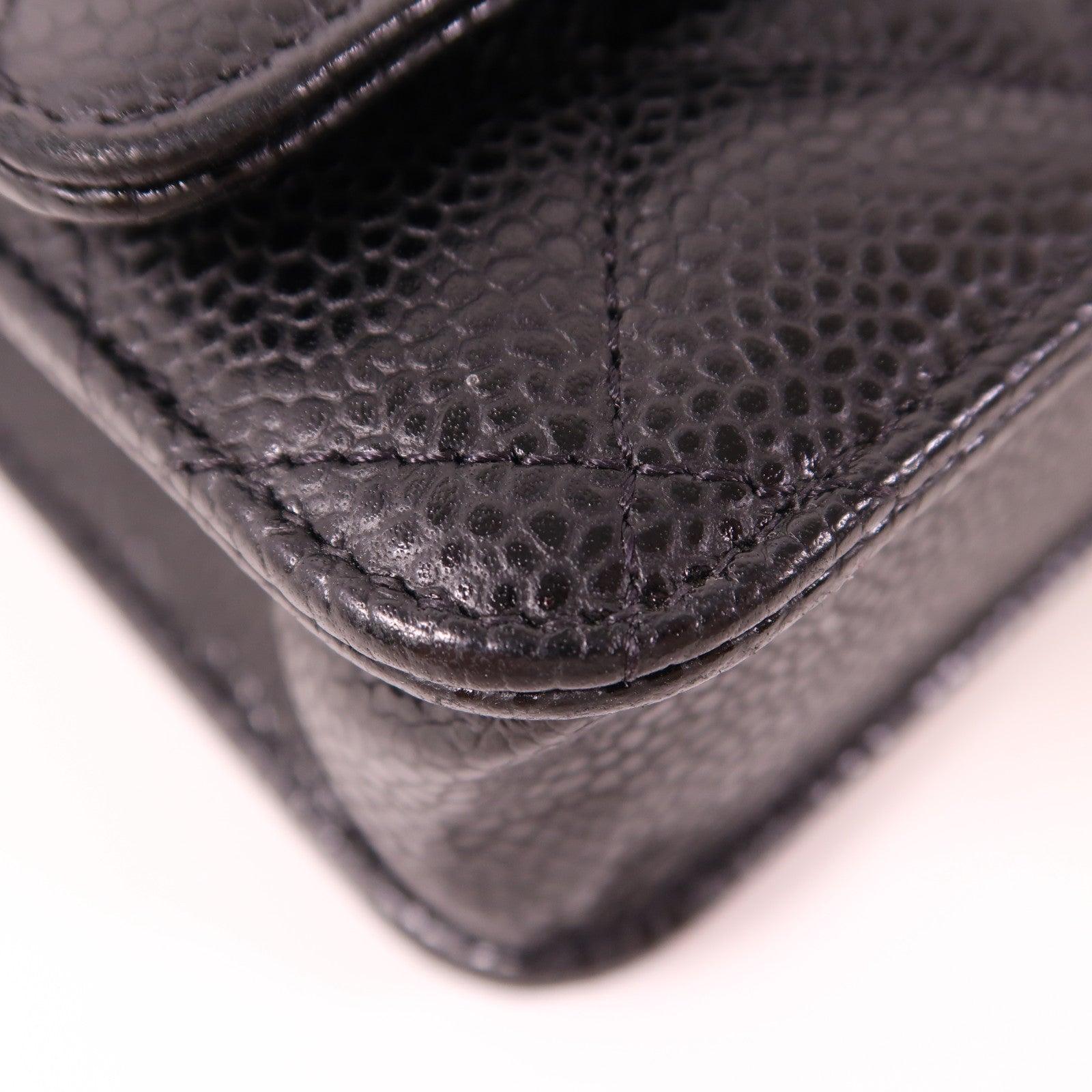 CHANEL 牛皮皮革Classic WOC金扣鏈帶肩背袋