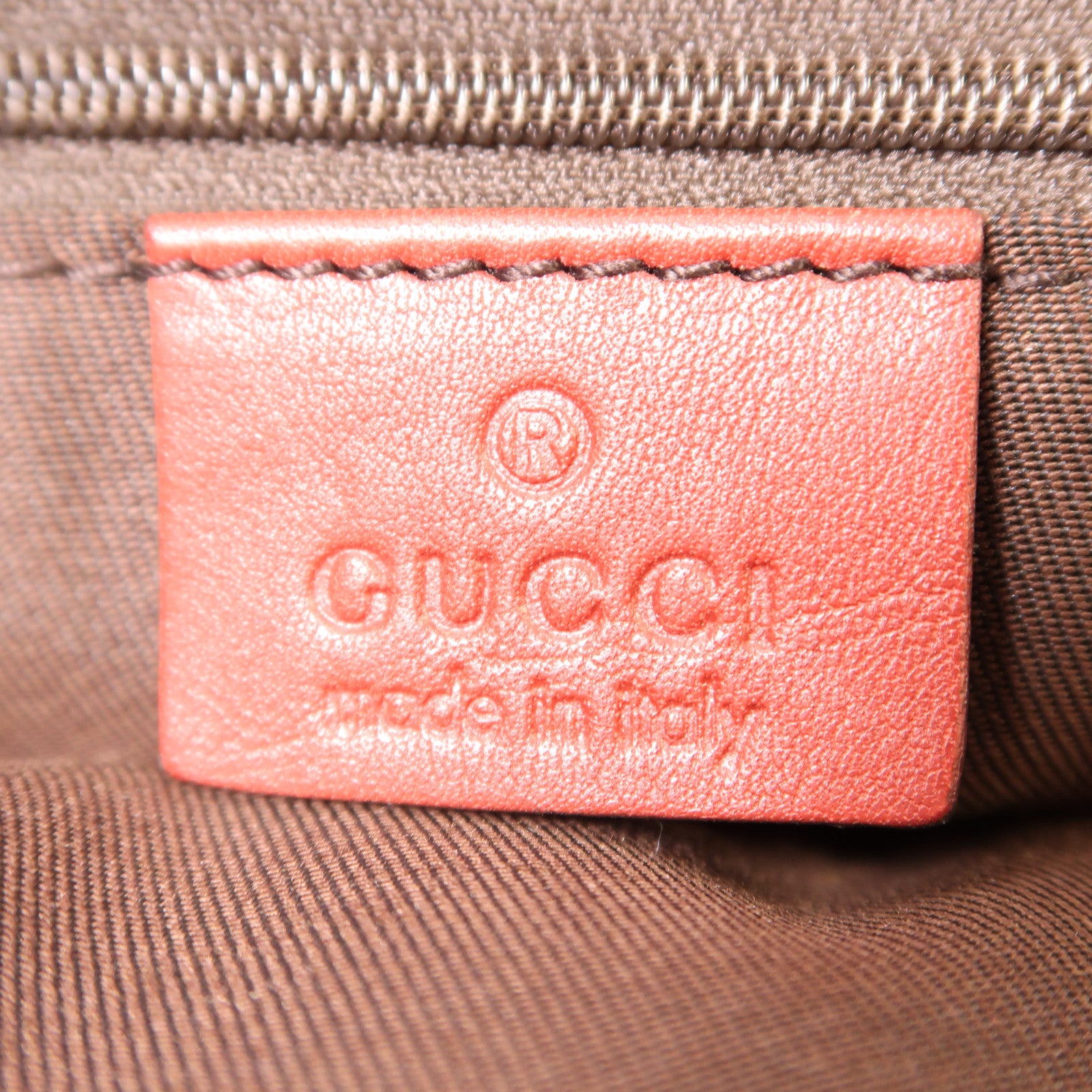 GUCCI 帆布Handbag/Shoulder Bag金扣手挽袋/肩背袋棕色/紅色