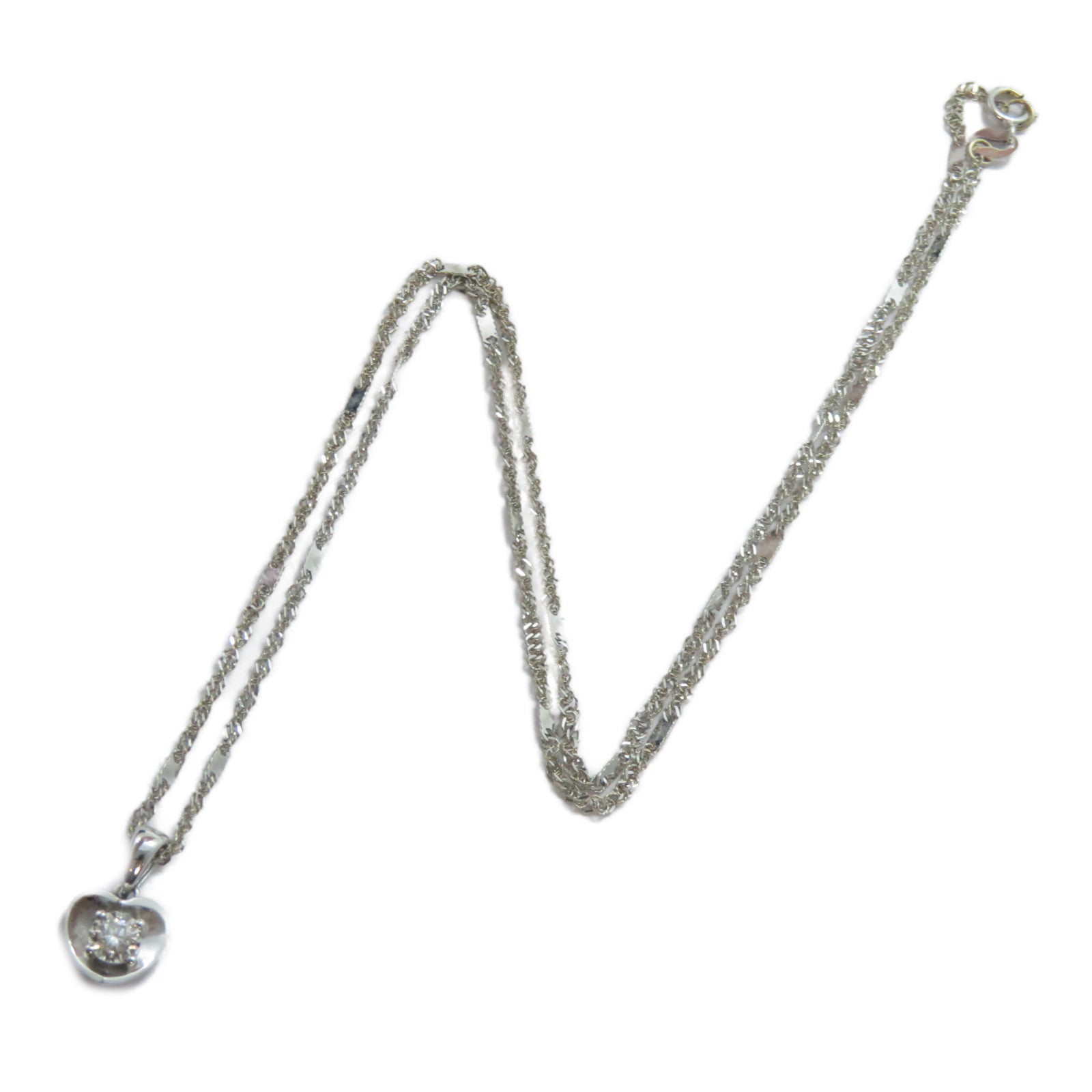 JEWELRY 18K白金Diamond Necklace 0.10ct鑽石項鍊
