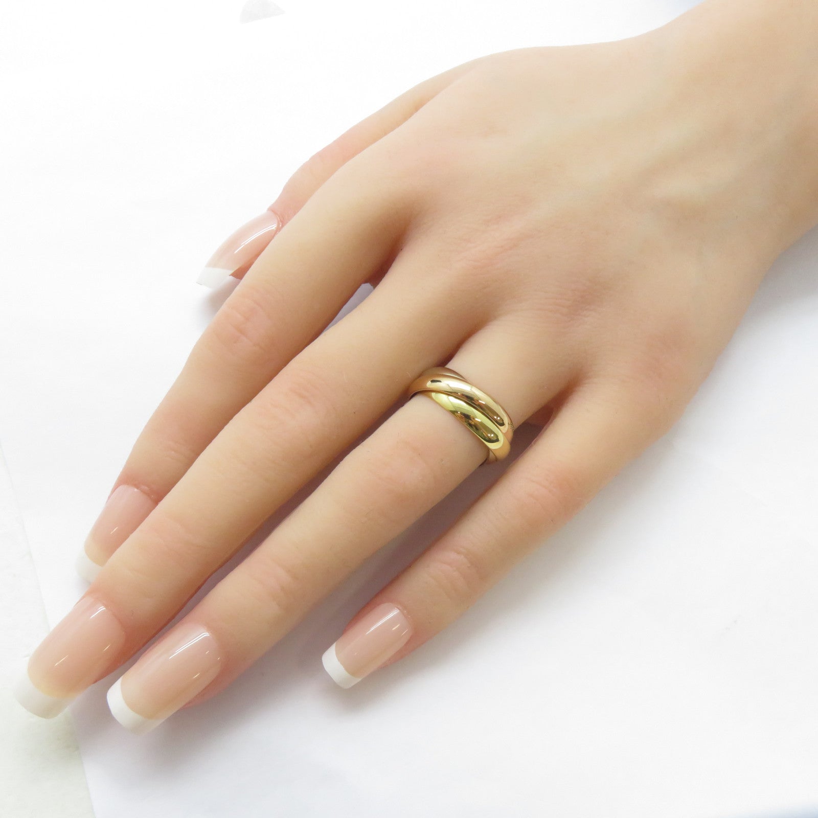 CARTIER 【激減優惠】18K黃金/白金/玫瑰金Trinity戒指Cartier#51/US#6