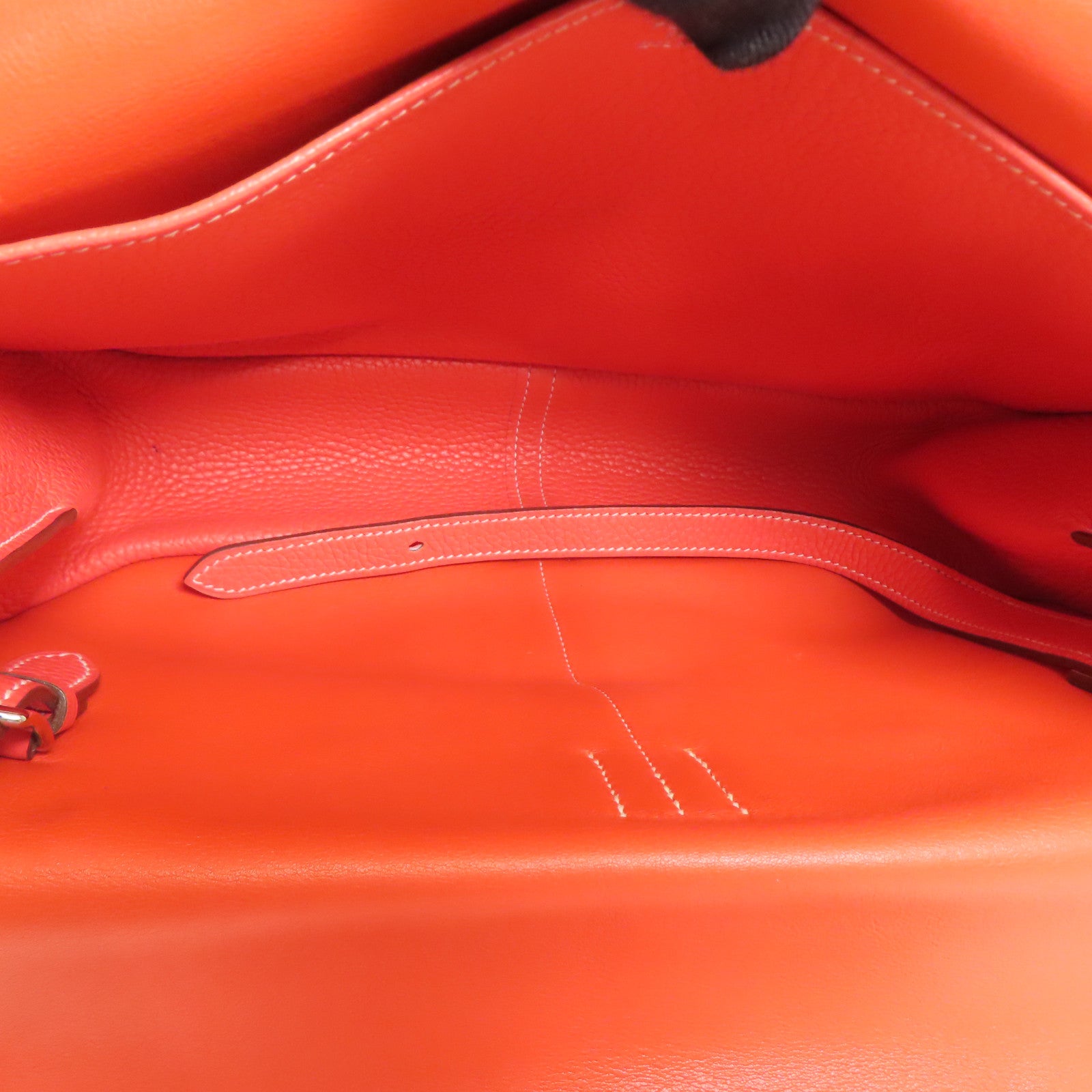 HERMES Clemence皮革Halzan 31銀扣手挽肩背兩用袋Rose Jaipur