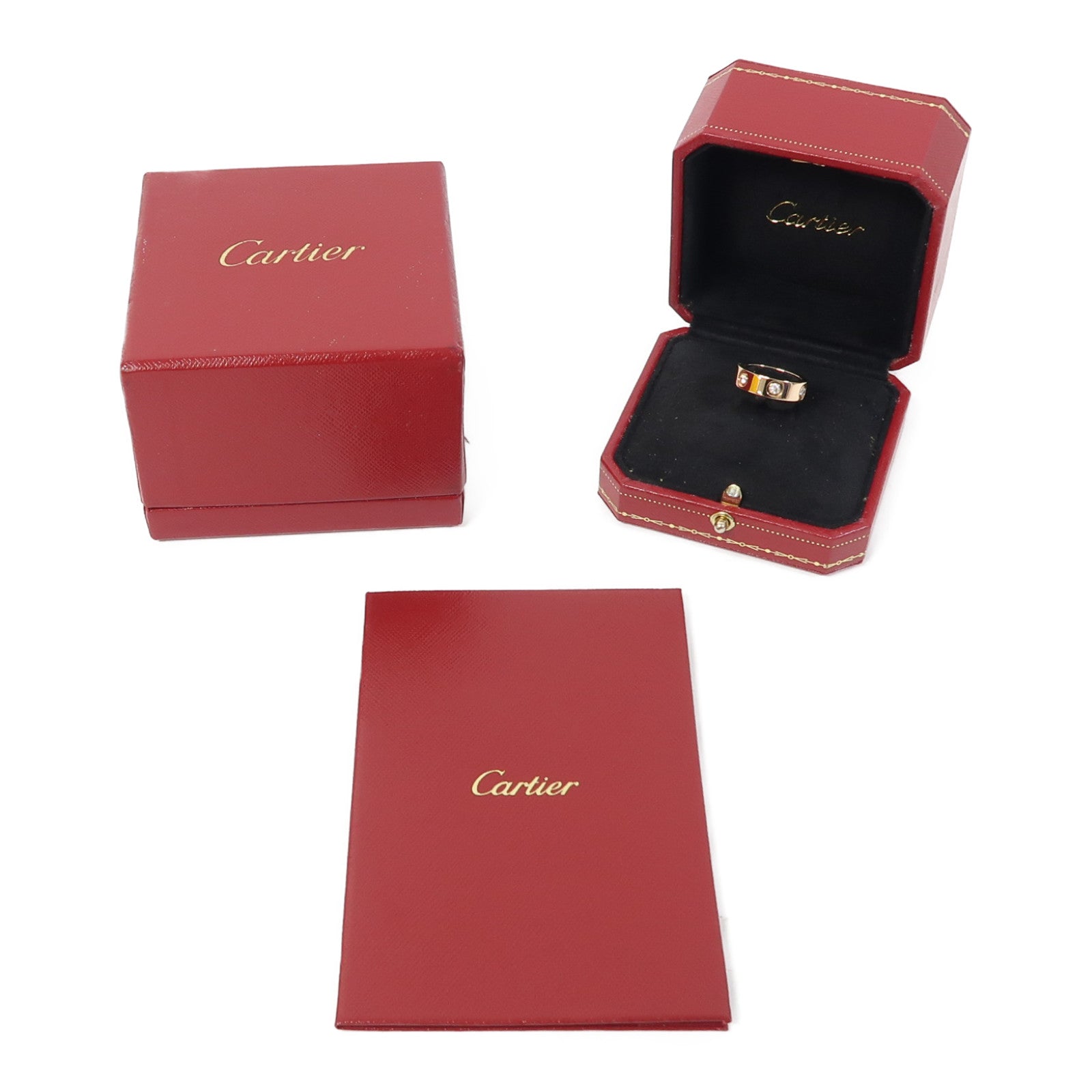 CARTIER 18K玫瑰金Love Ring戒指US#4.75 #49
