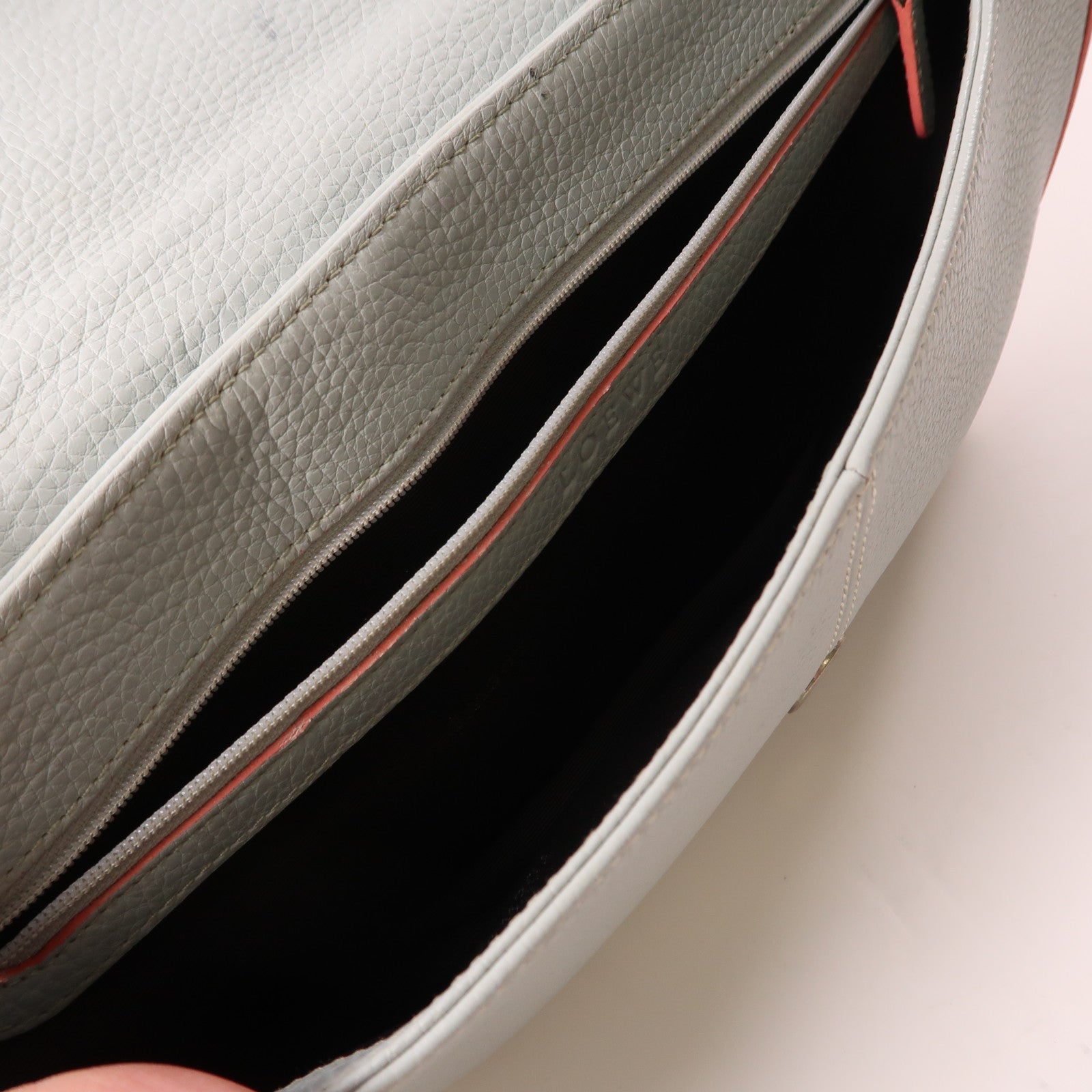 LOEWE SHW Shoulder Bag Calfskin Leather Light Blue